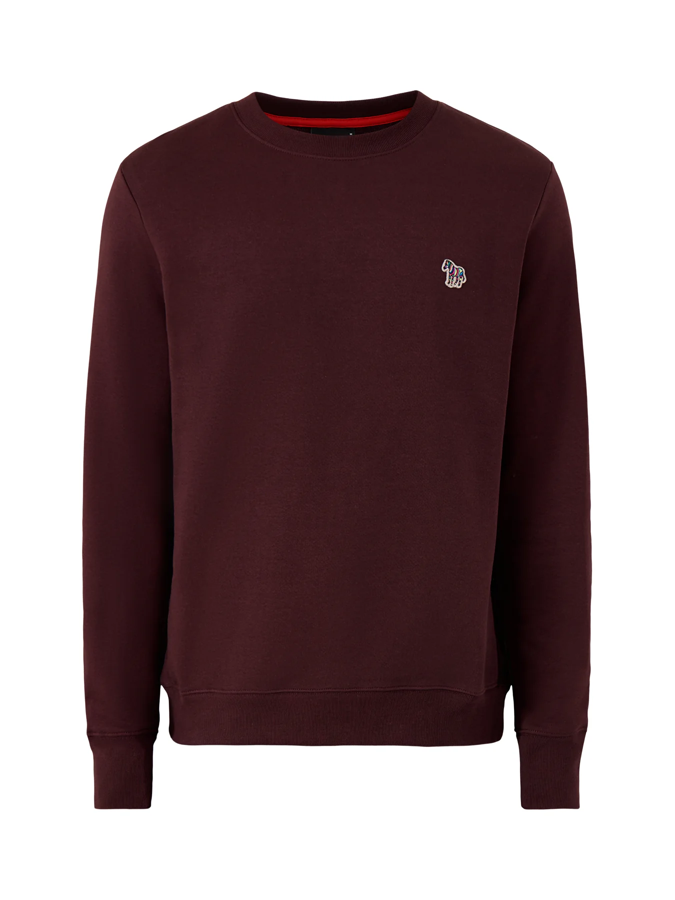 Zebra Sweatshirt Cotton Long Sleeves Red
