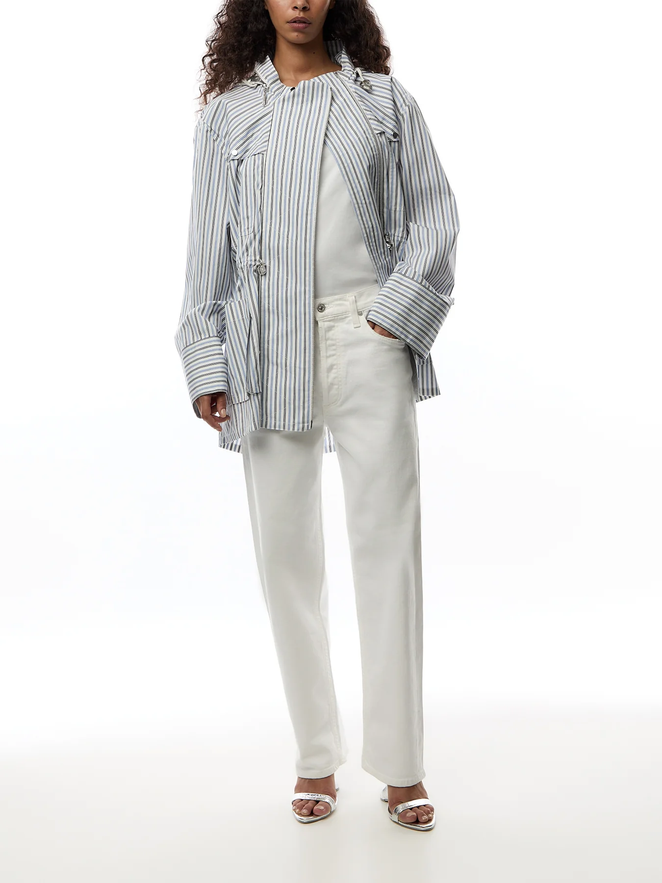 Rabanne Striped Cotton Parka Hooded Jacket - Image 2
