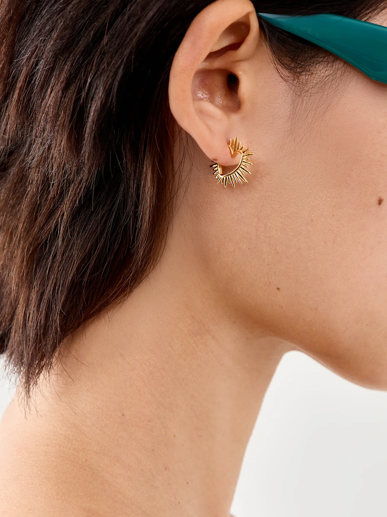 Electric Love Heart Hoop Earrings - Image 2