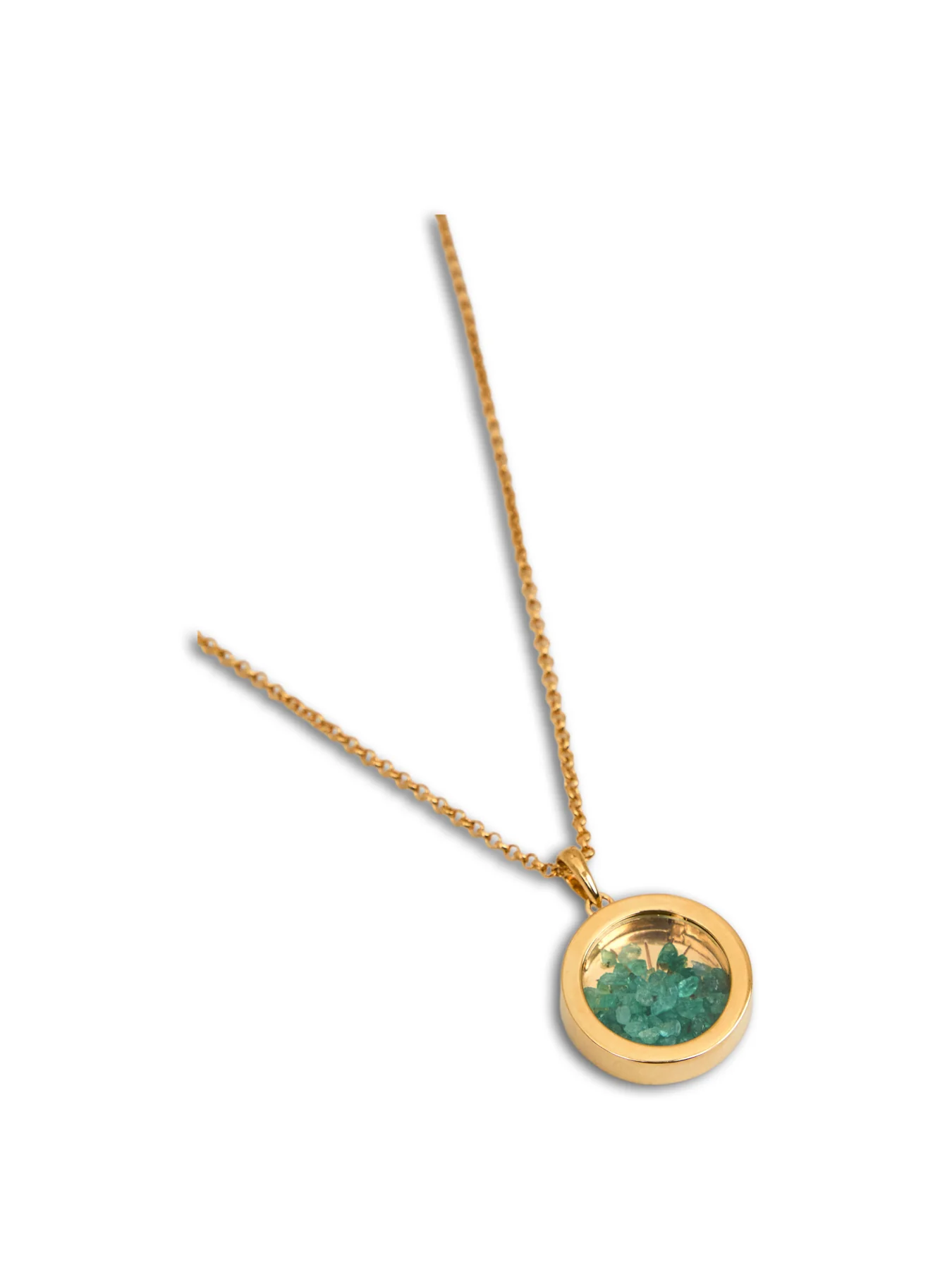 Medium Deco Sun Birthstone Amulet Necklace - Image 3