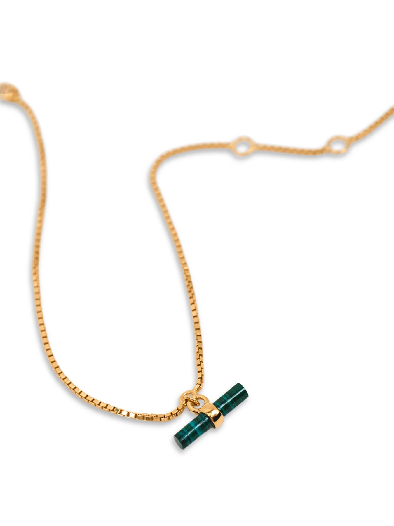 Mini Malachite T-Bar Bracelet - Image 3
