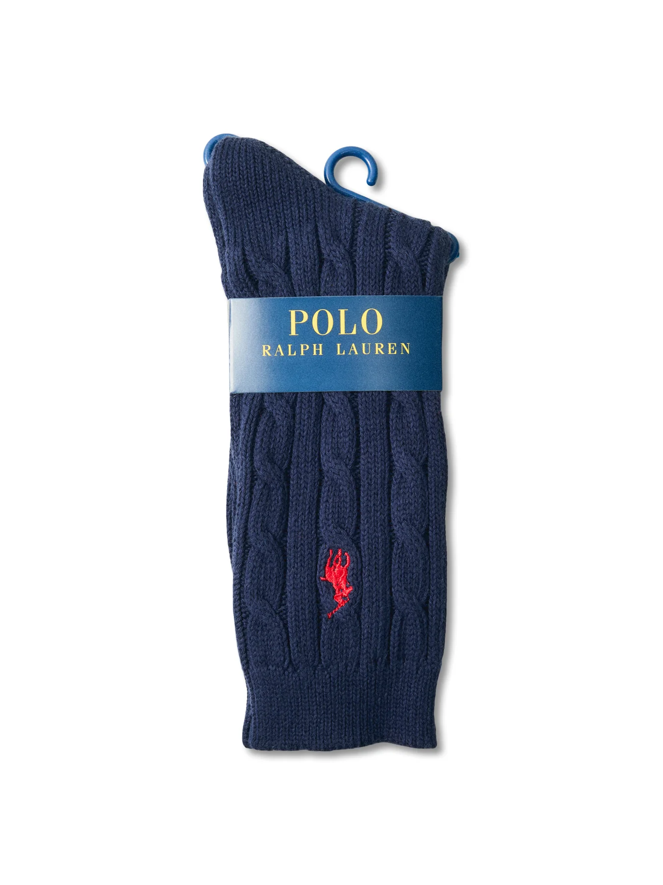 Cable Single Sock Navy
