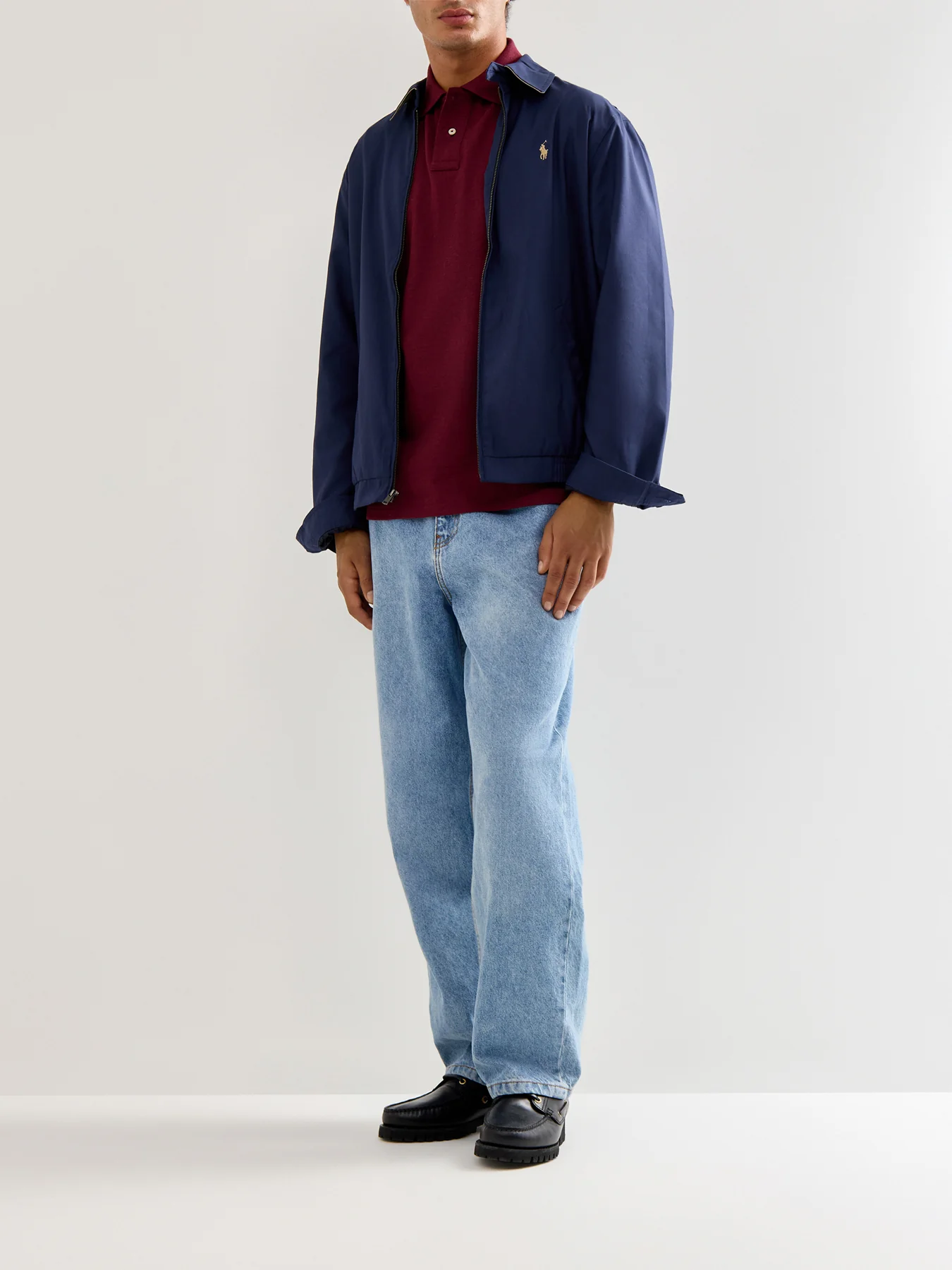 Custom Fit Cotton Polo Top Wine - Image 2