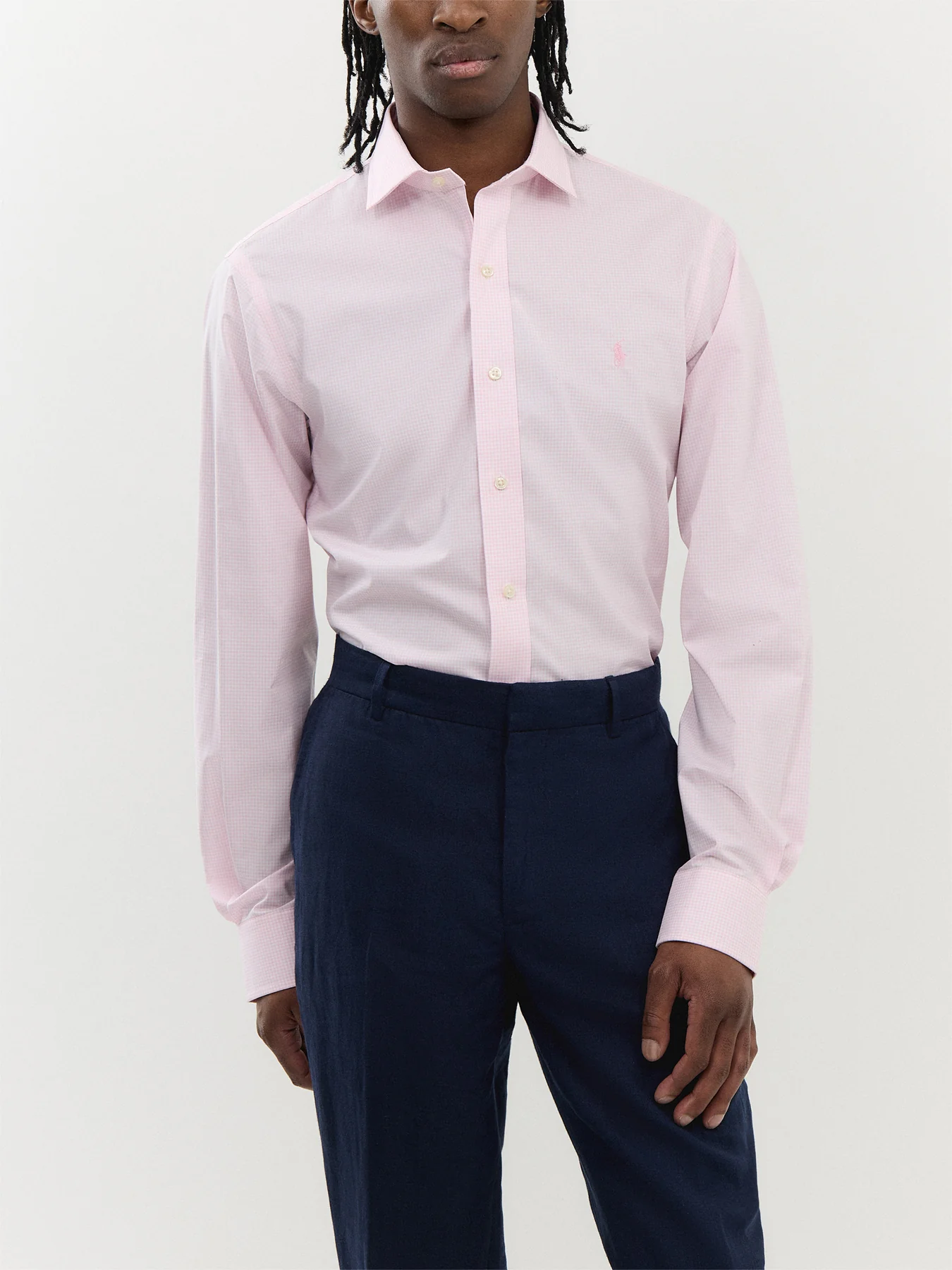 Custom Fit Poplin Dress Shirt - Image 4