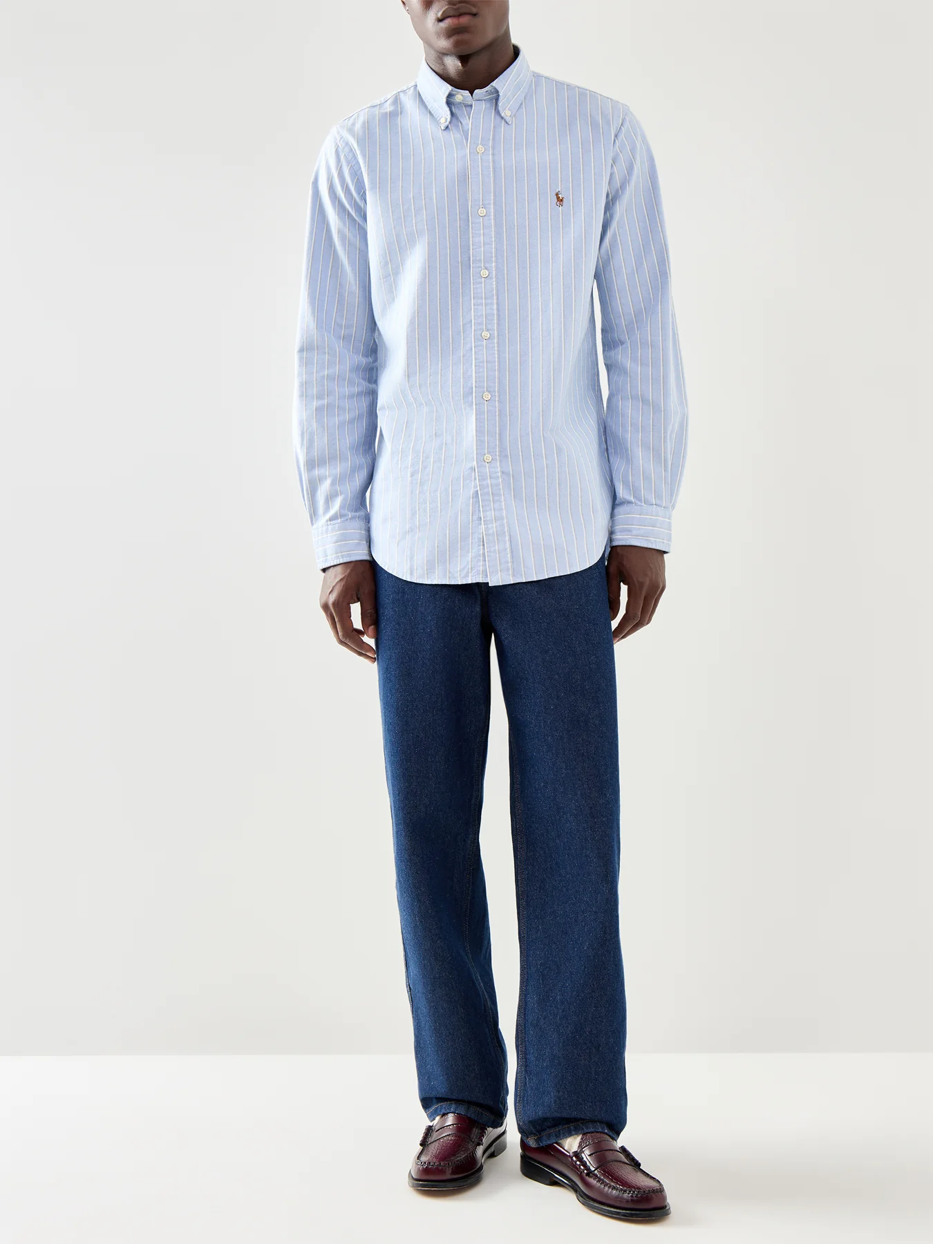 Custom Fit Stripe Oxford Shirt - Image 2