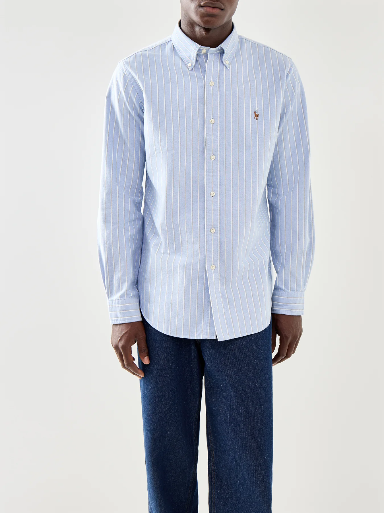 Custom Fit Stripe Oxford Shirt - Image 4