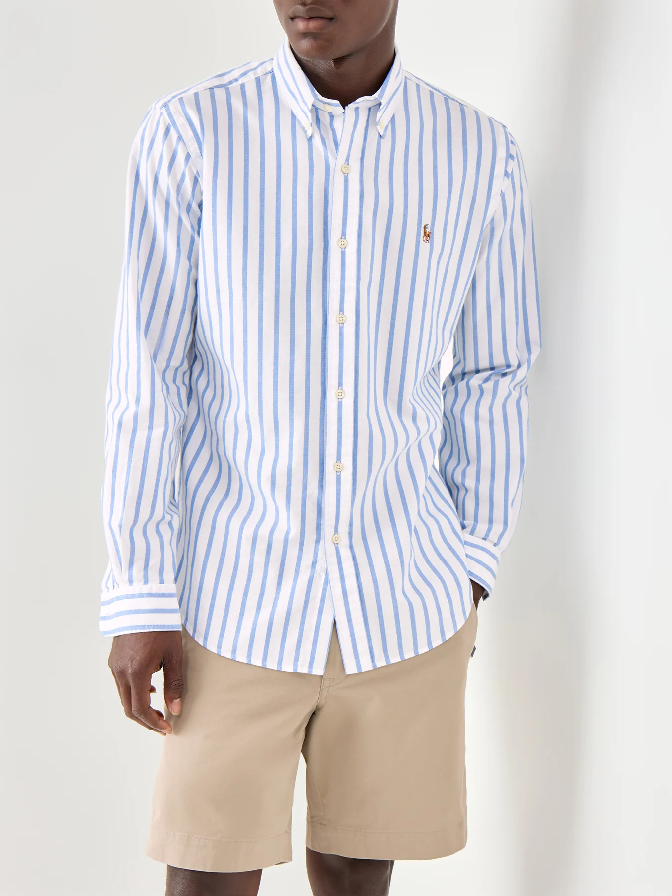 Custom Fit Stripe Oxford Shirt - Image 4