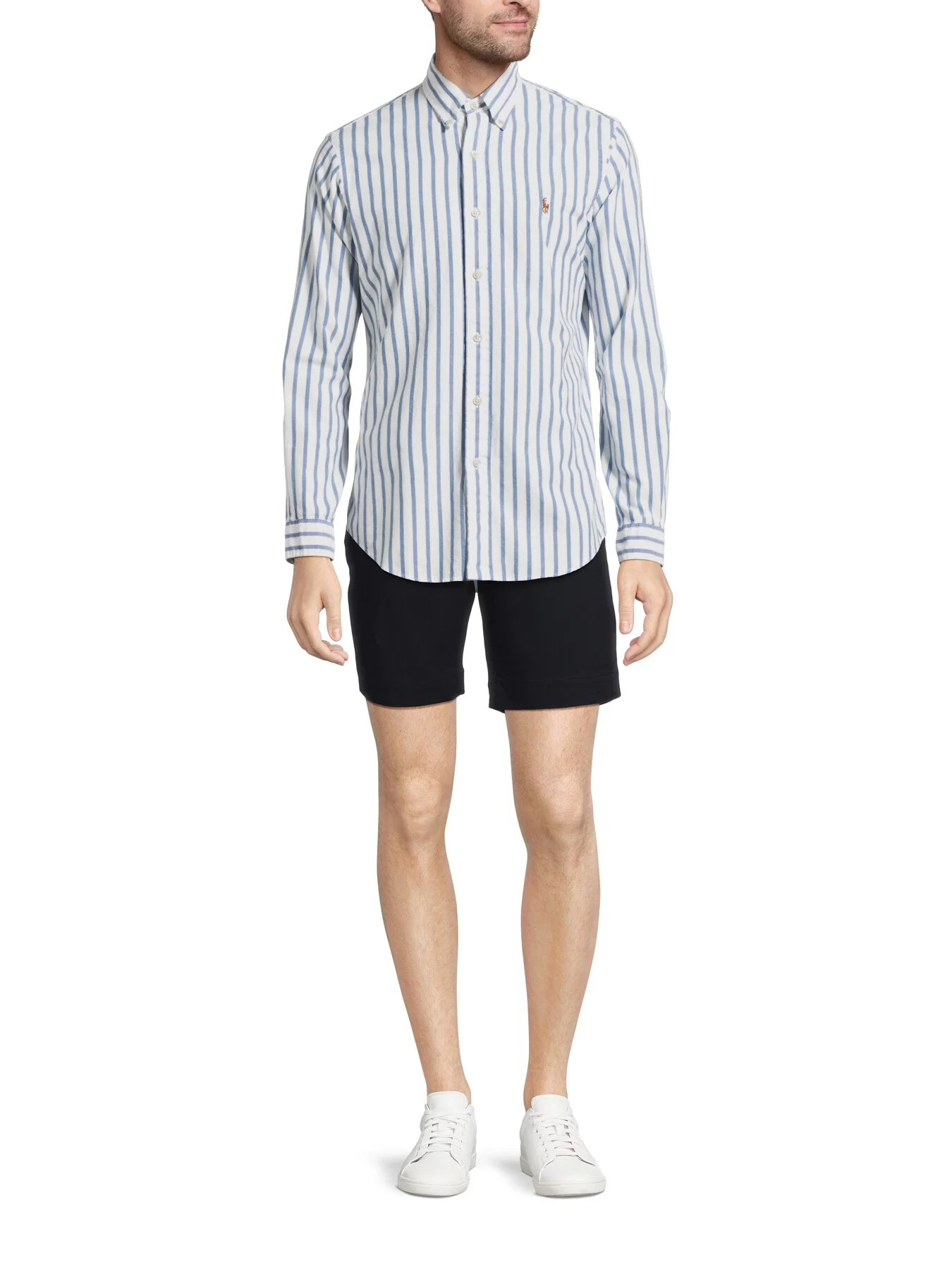 Custom Fit Stripe Oxford Shirt - Image 8