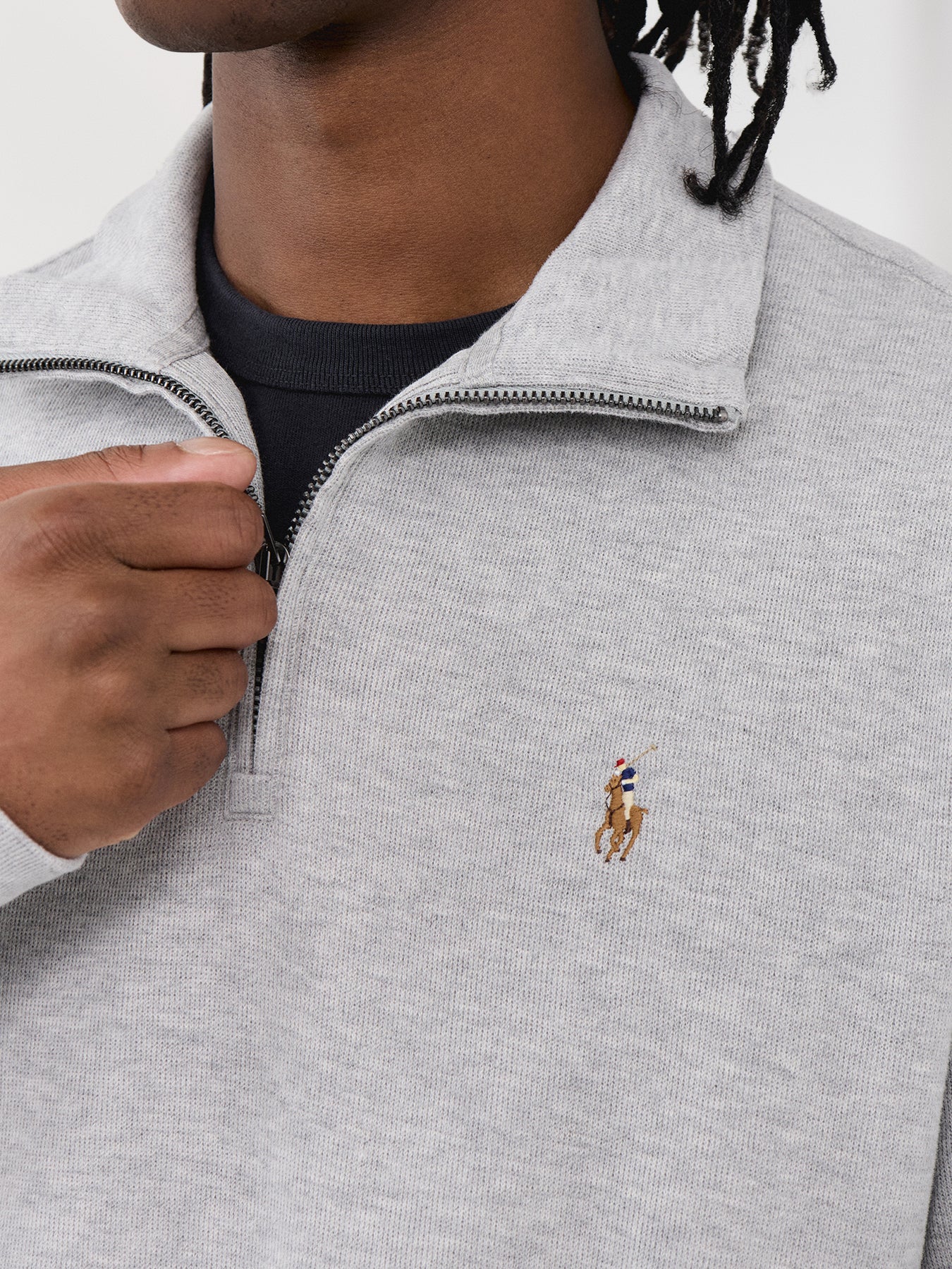 1/4 Zip Jacquard Sweatshirt - Image 3