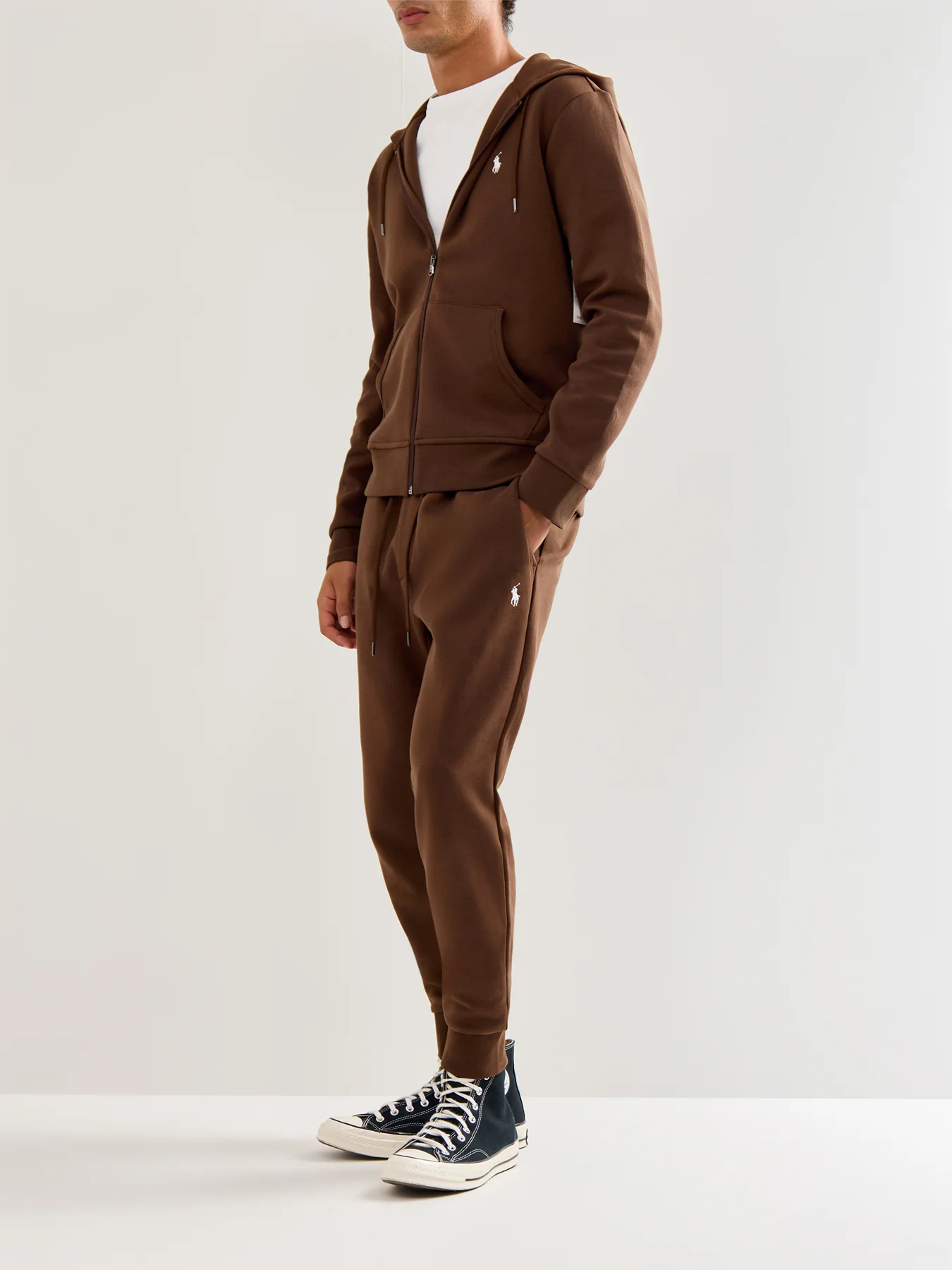 Double Knit Joggers Brown - Image 2