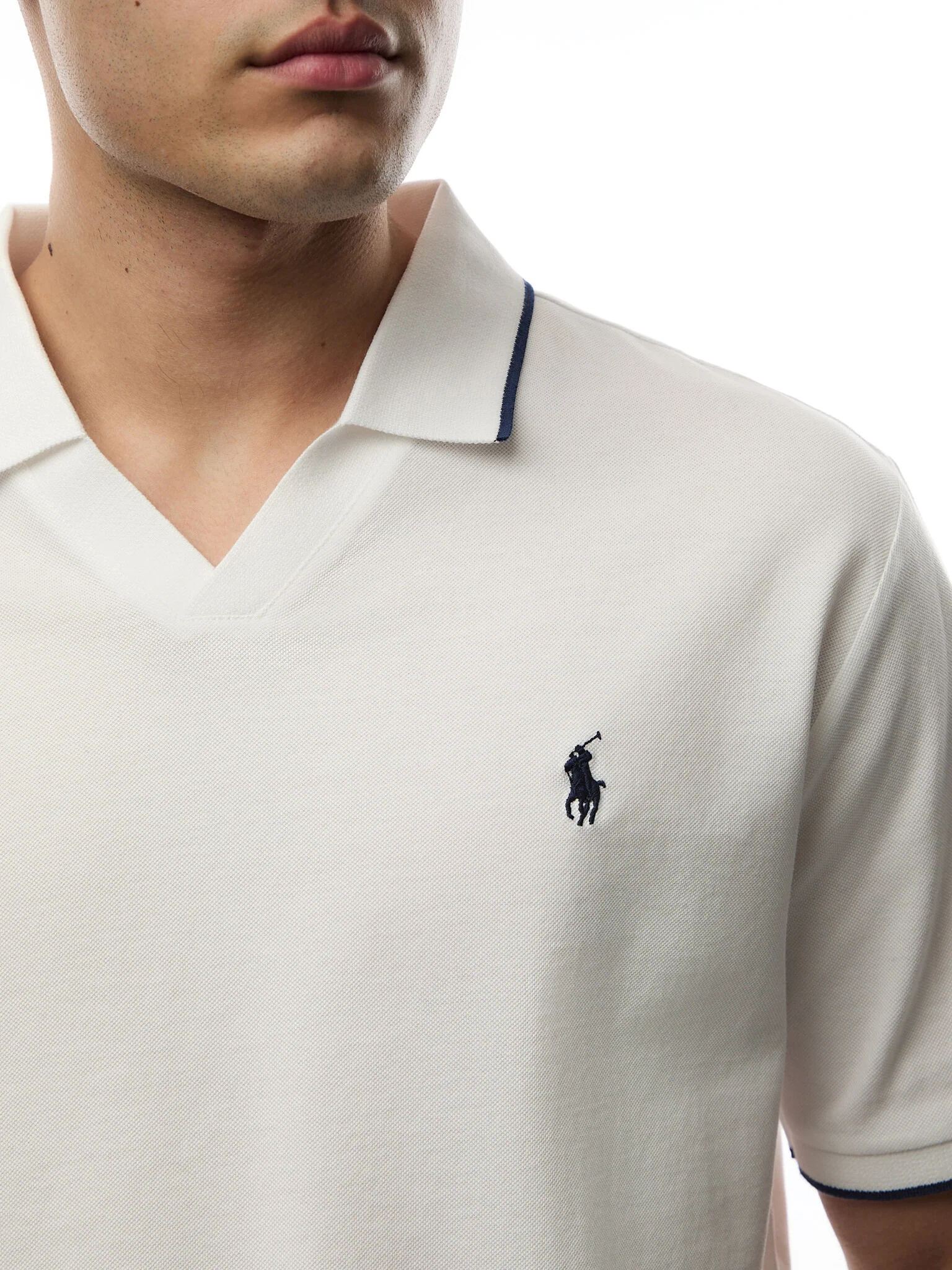 Jacquard Mesh Polo Shirt - Image 3