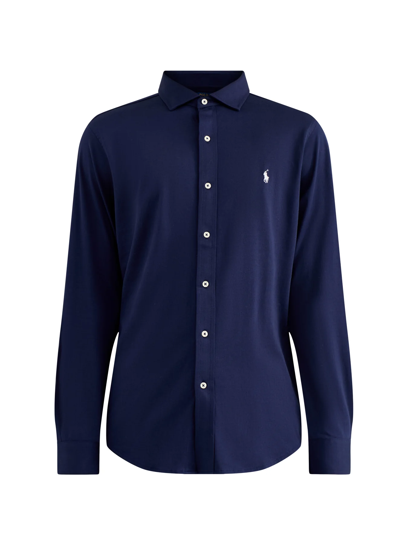Jersey Spread Collar Shirt Navy