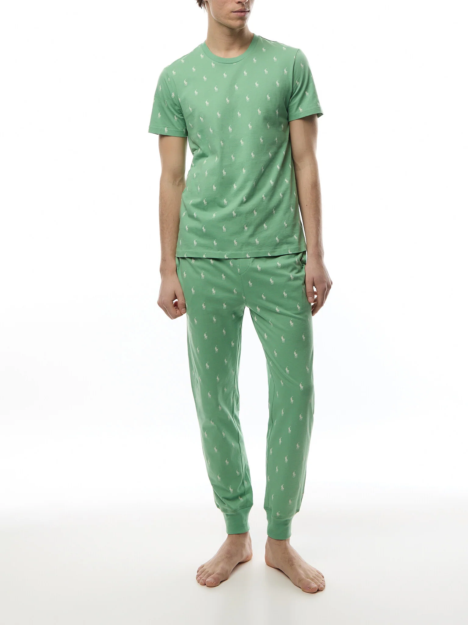 All-over Pony Cotton Jersey Sleep Jogger - Image 2