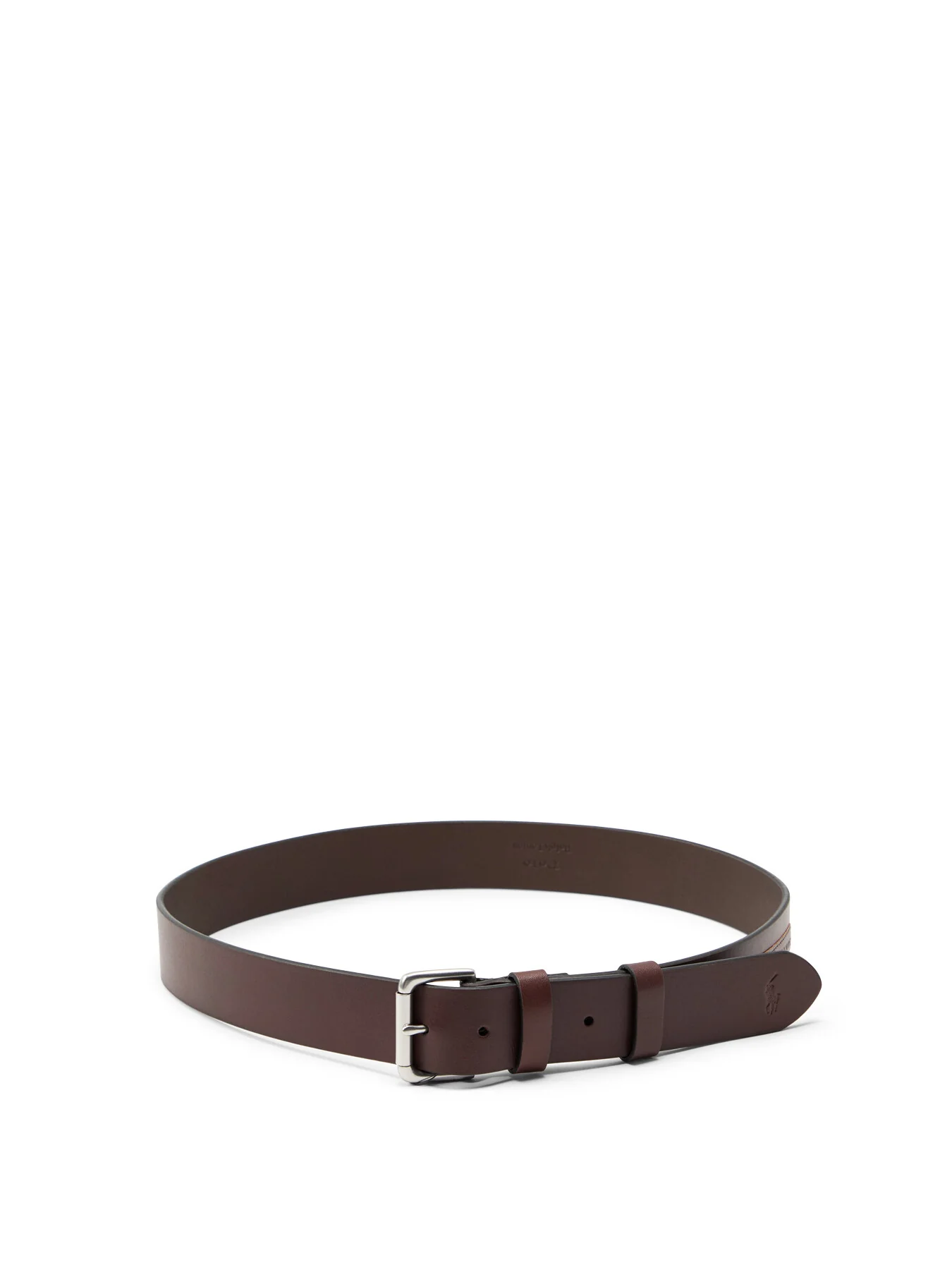 Leather Roller Buckle Belt Brown - Image 6