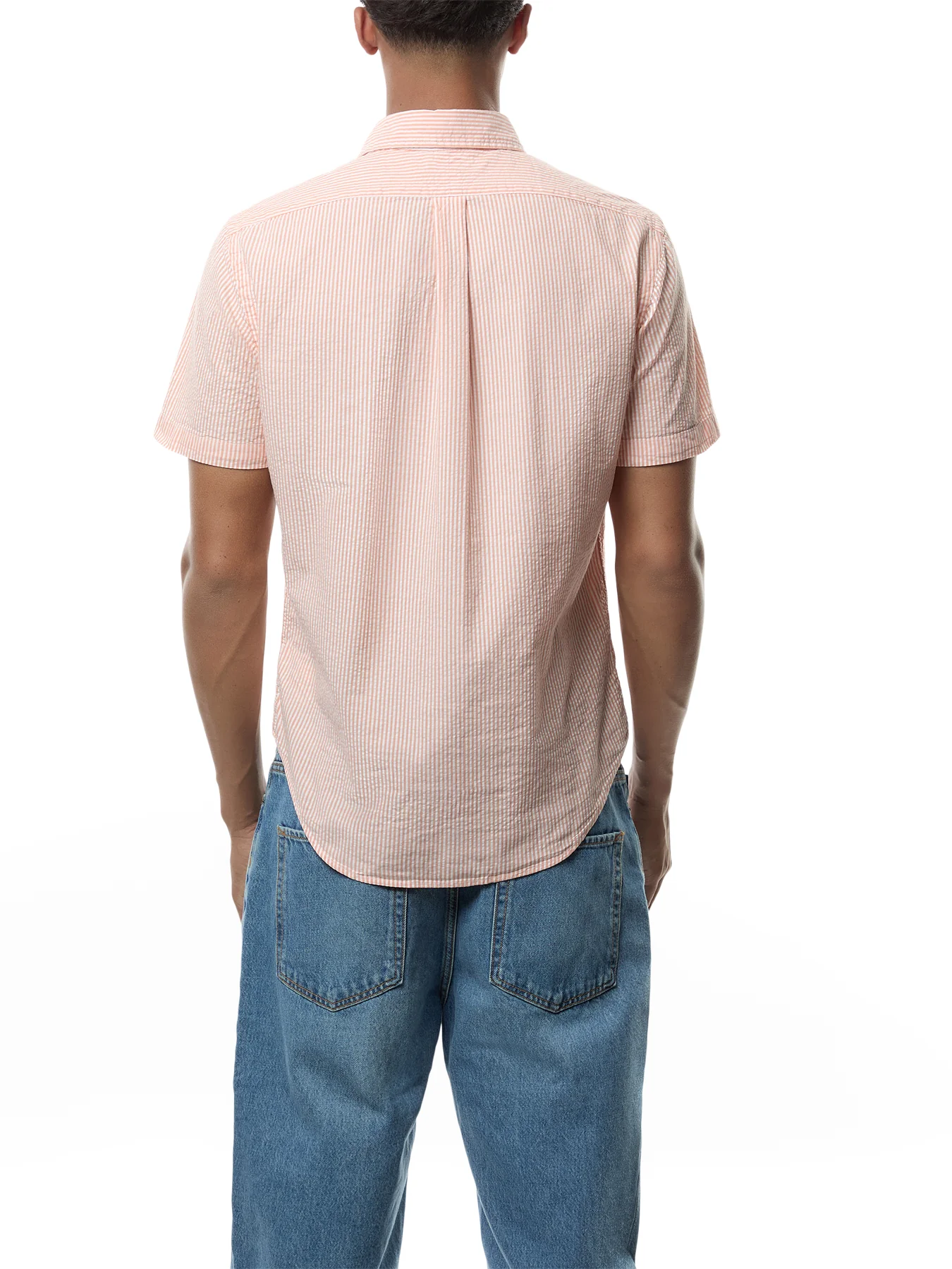 Seersucker Stripe Short Sleeves Shirt - Image 5