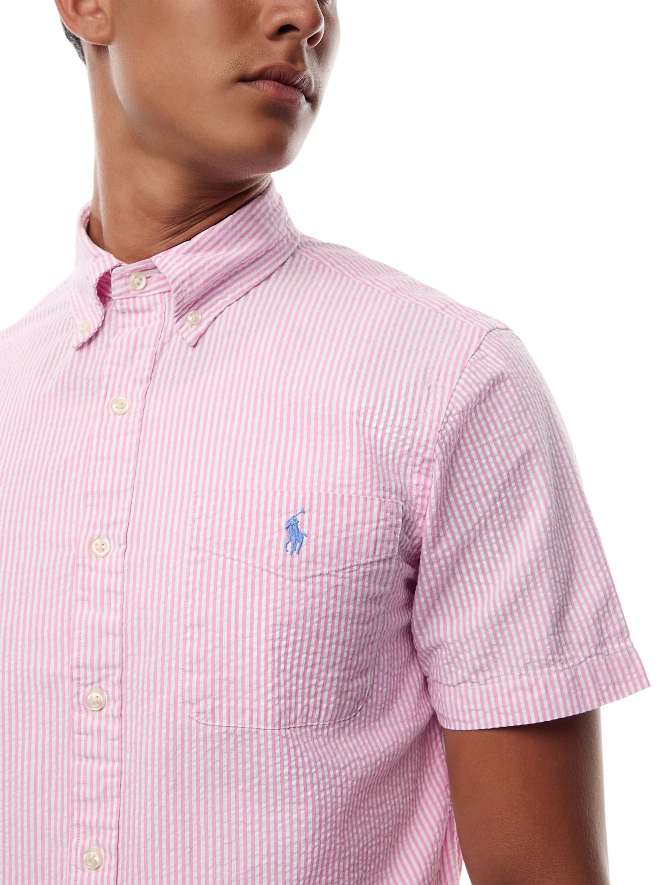 Seersucker Stripe Short Sleeves Shirt - Image 3