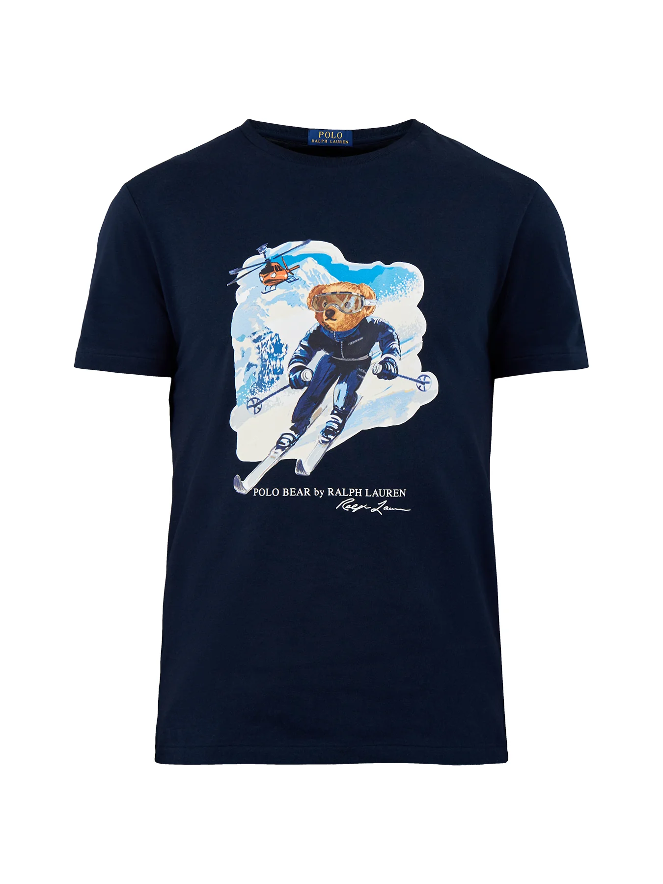 Ski Bear Graphic T-Shirt Blue