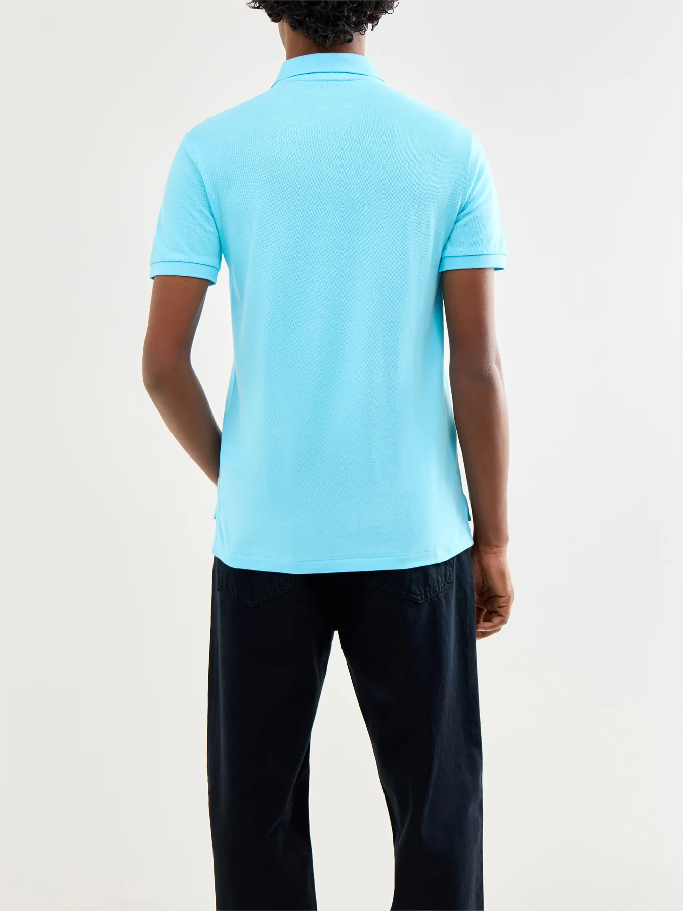 Slim Fit Polo Top French Turquoise - Image 5