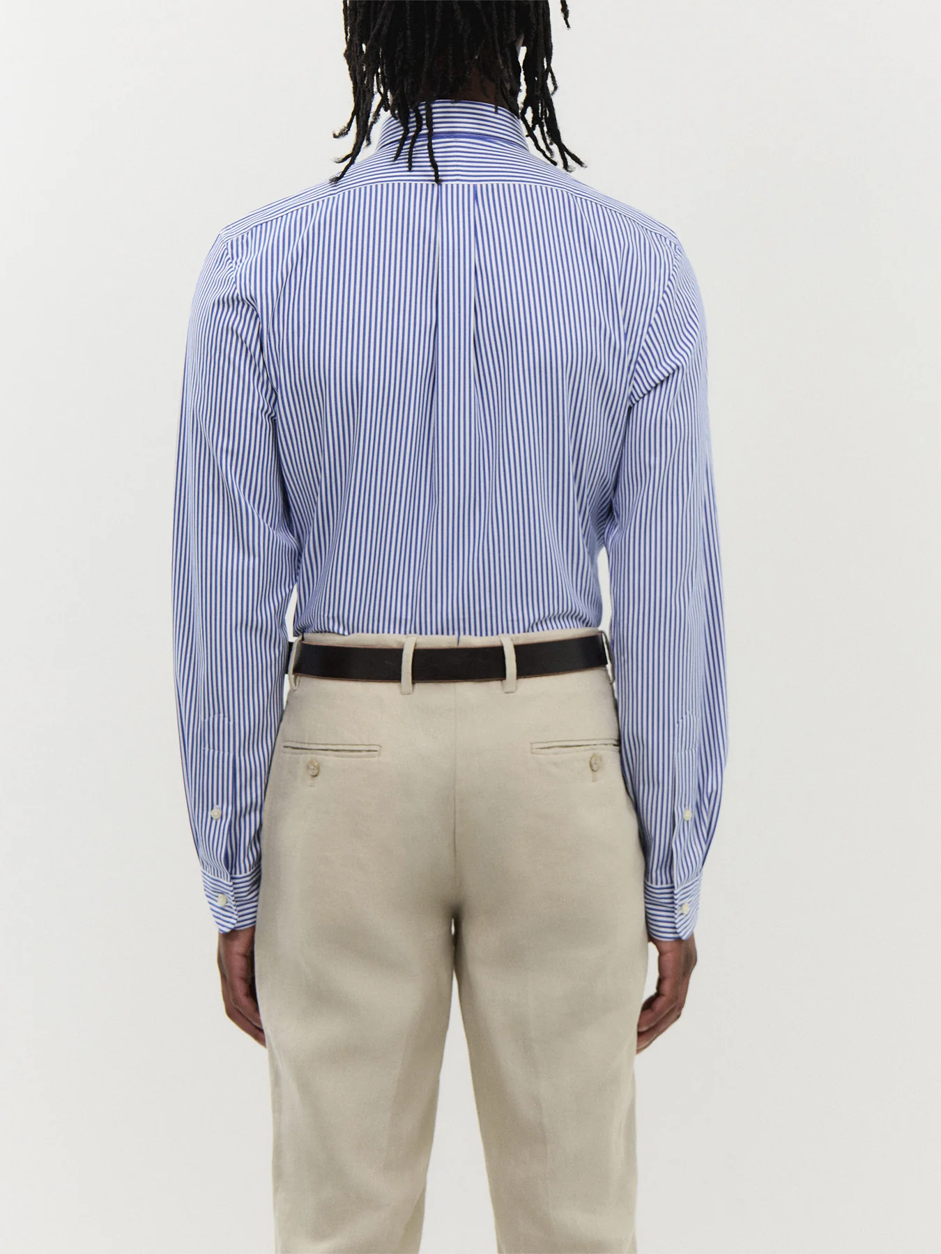 Slim Fit Stretch Poplin Stripe Shirt - Image 5