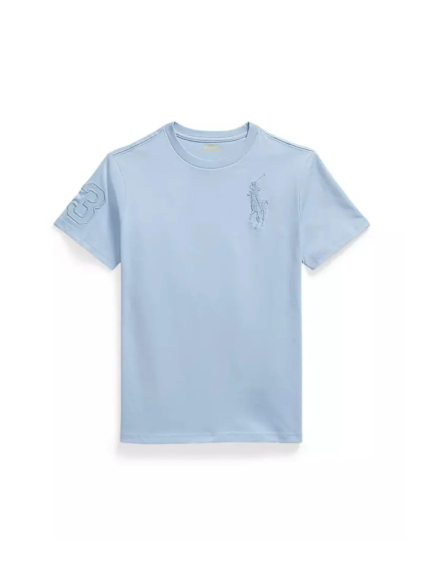 Kids’ Classic Crew Neck Cotton T-Shirt Blue - Image 20