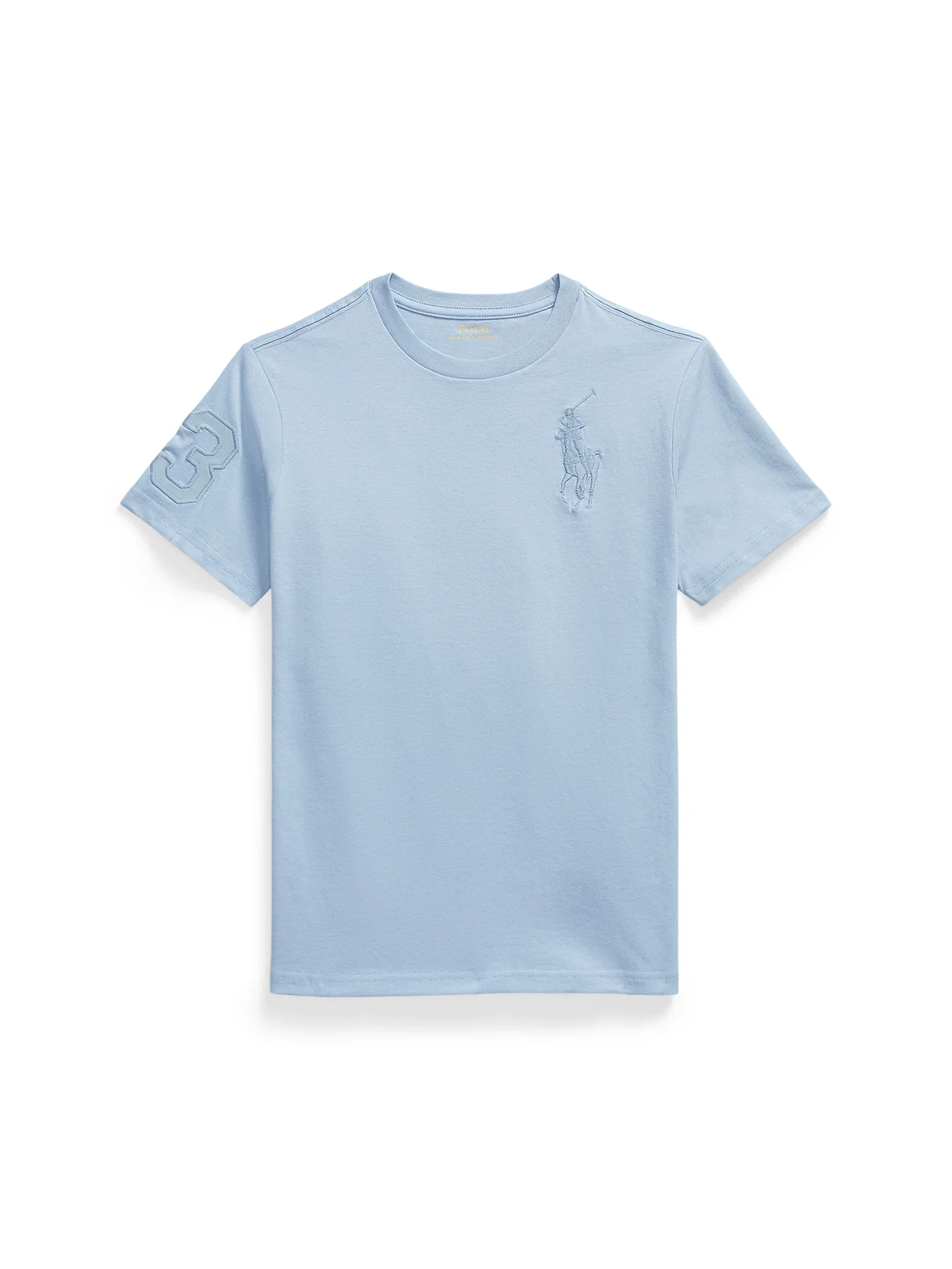 Kids’ Classic Crew Neck Cotton T-Shirt Blue - Image 21