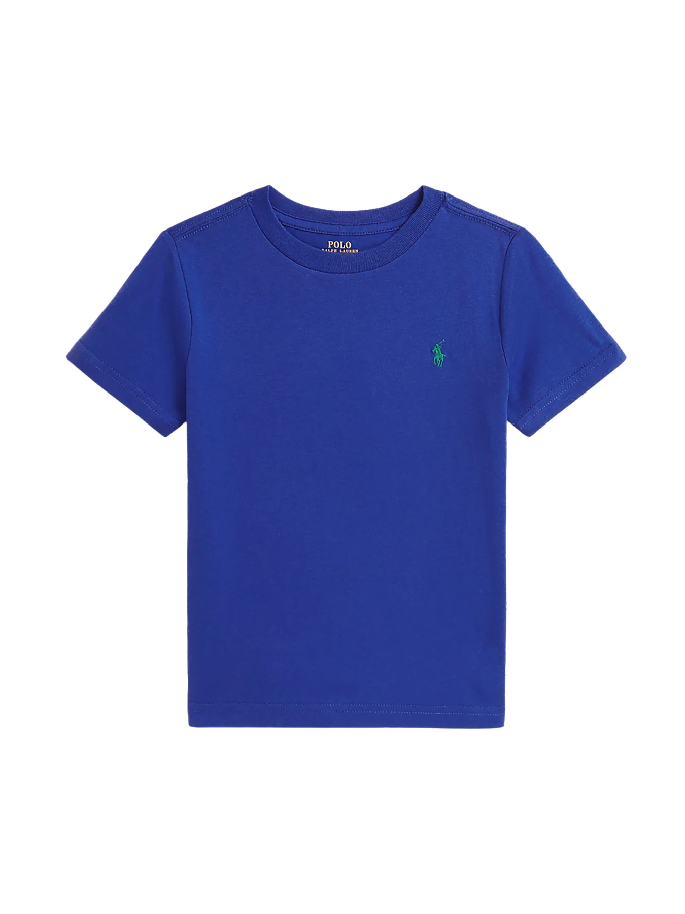 Kids’ Classic Crew Neck Cotton T-Shirt Blue - Image 4