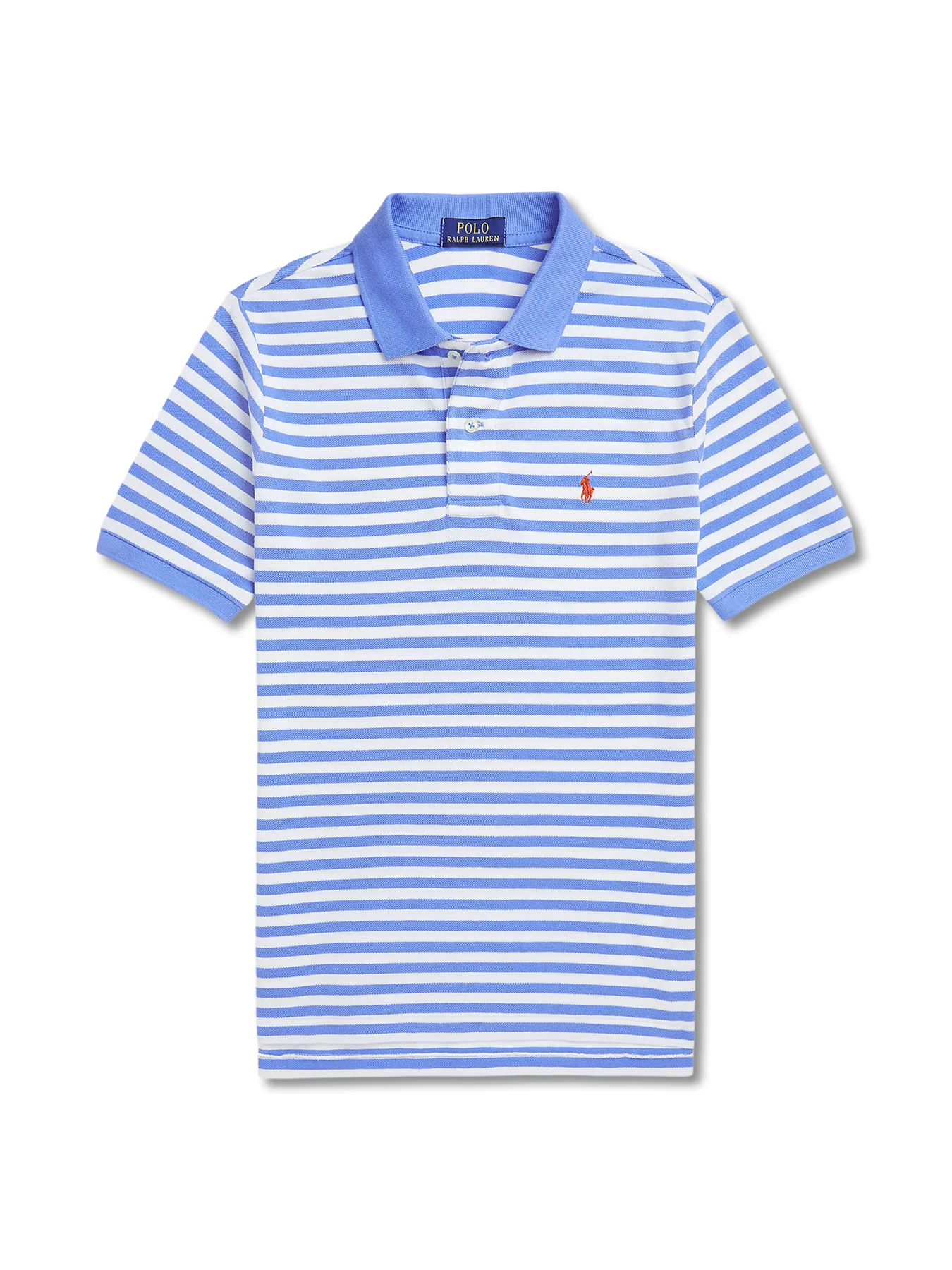 Striped Cotton Mesh Polo Shirt - Image 3