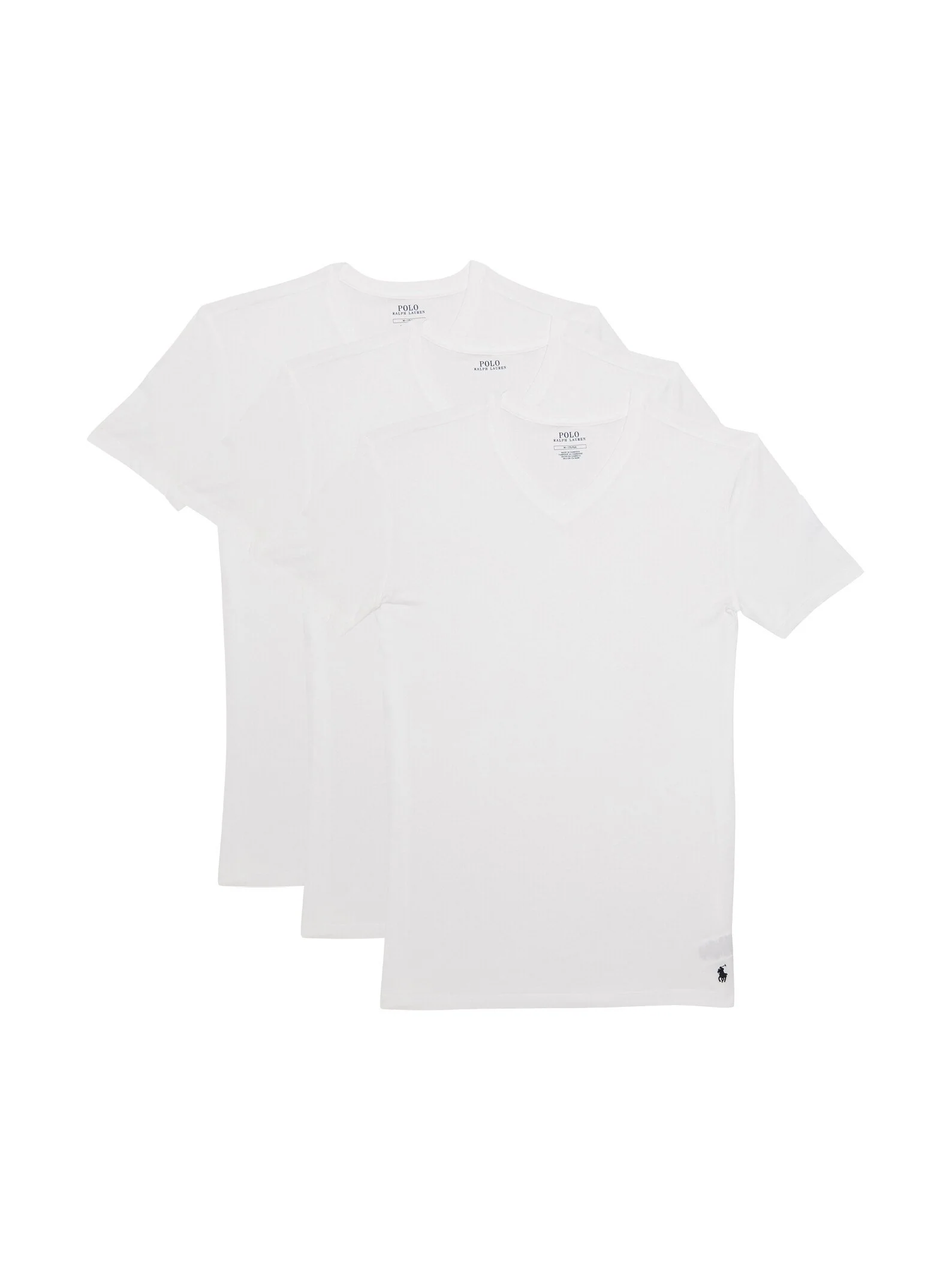 Three Pack Short Sleeve V Neck Undershirt