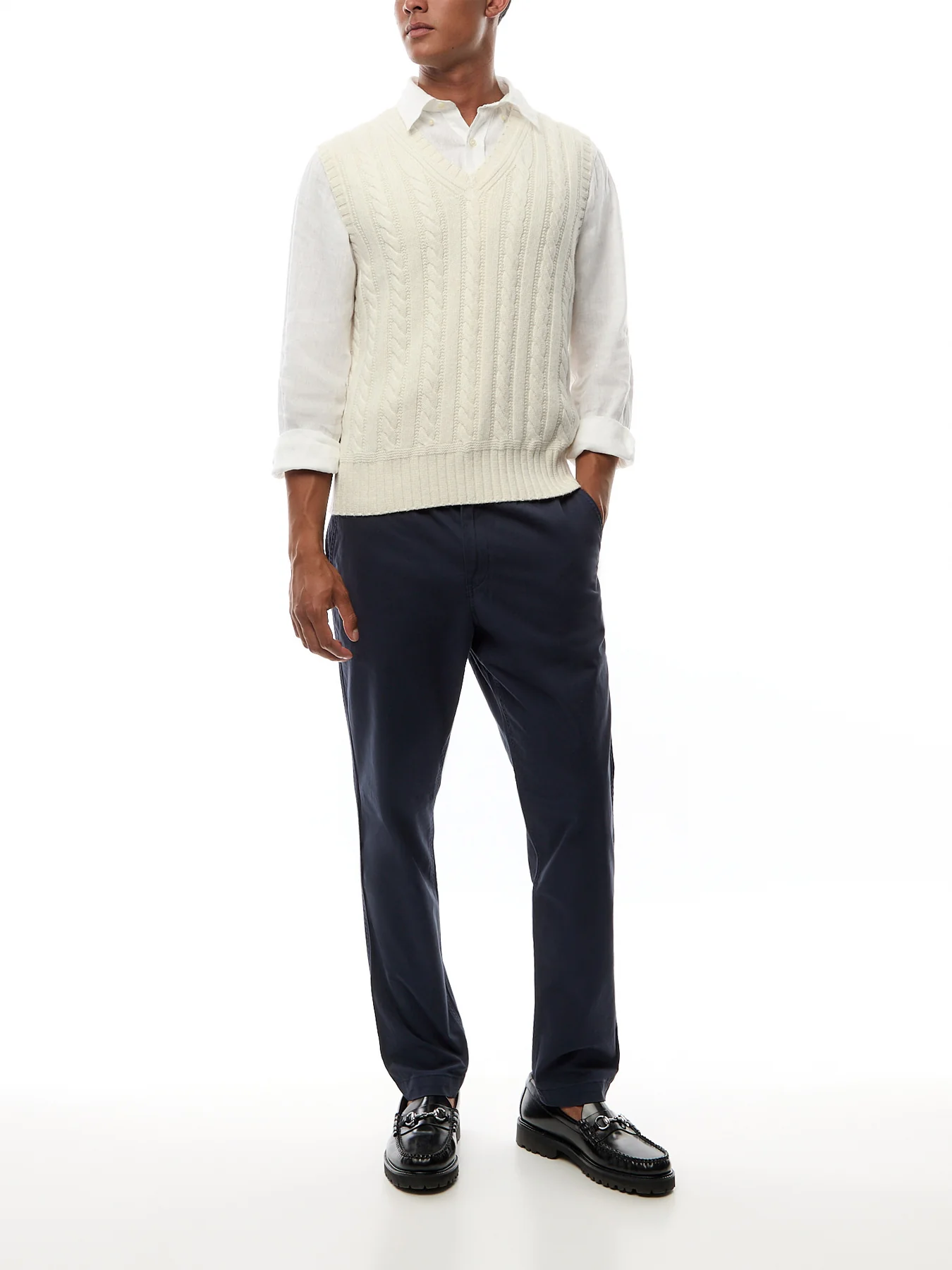 Wimbledon Cable Knit Vest - Image 2