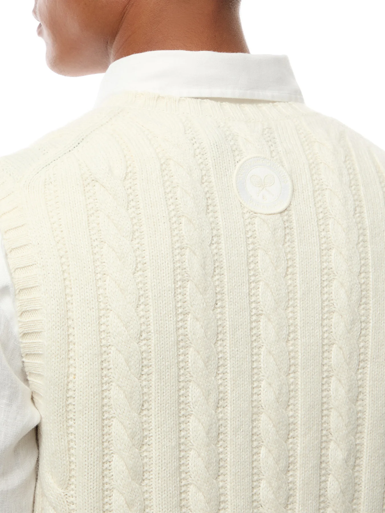 Wimbledon Cable Knit Vest - Image 3