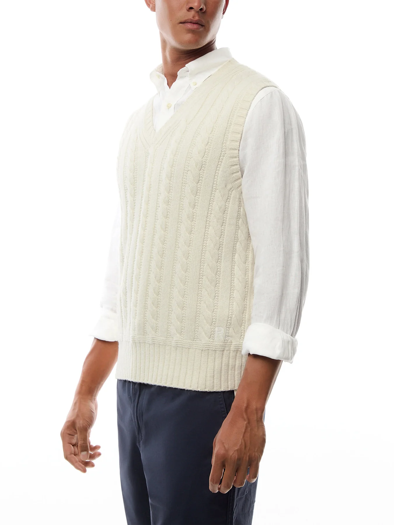 Wimbledon Cable Knit Vest - Image 4