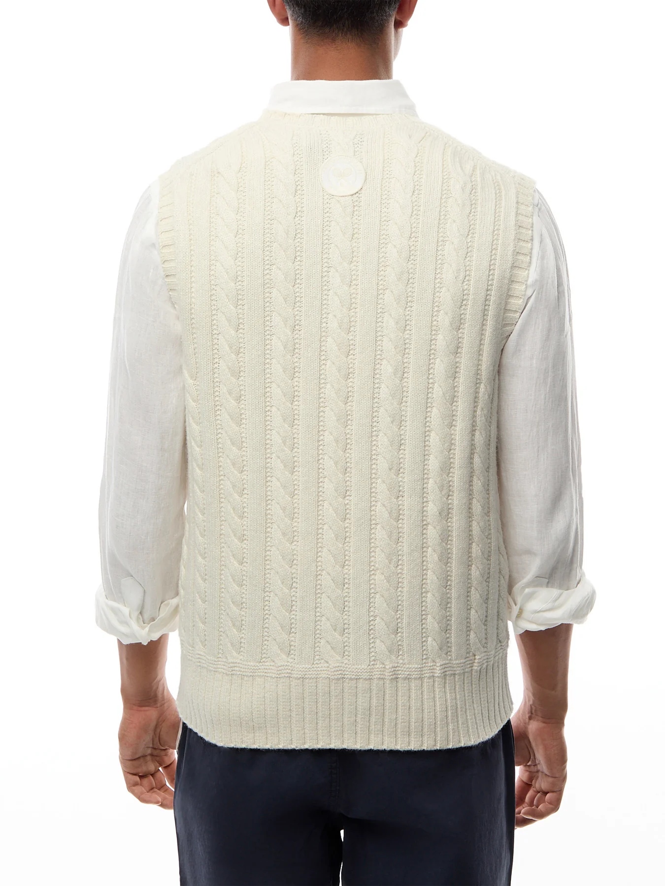 Wimbledon Cable Knit Vest - Image 5