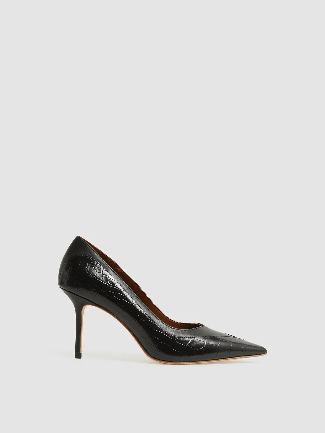 Gwyneth Leather Contrast Court Shoes - Image 2