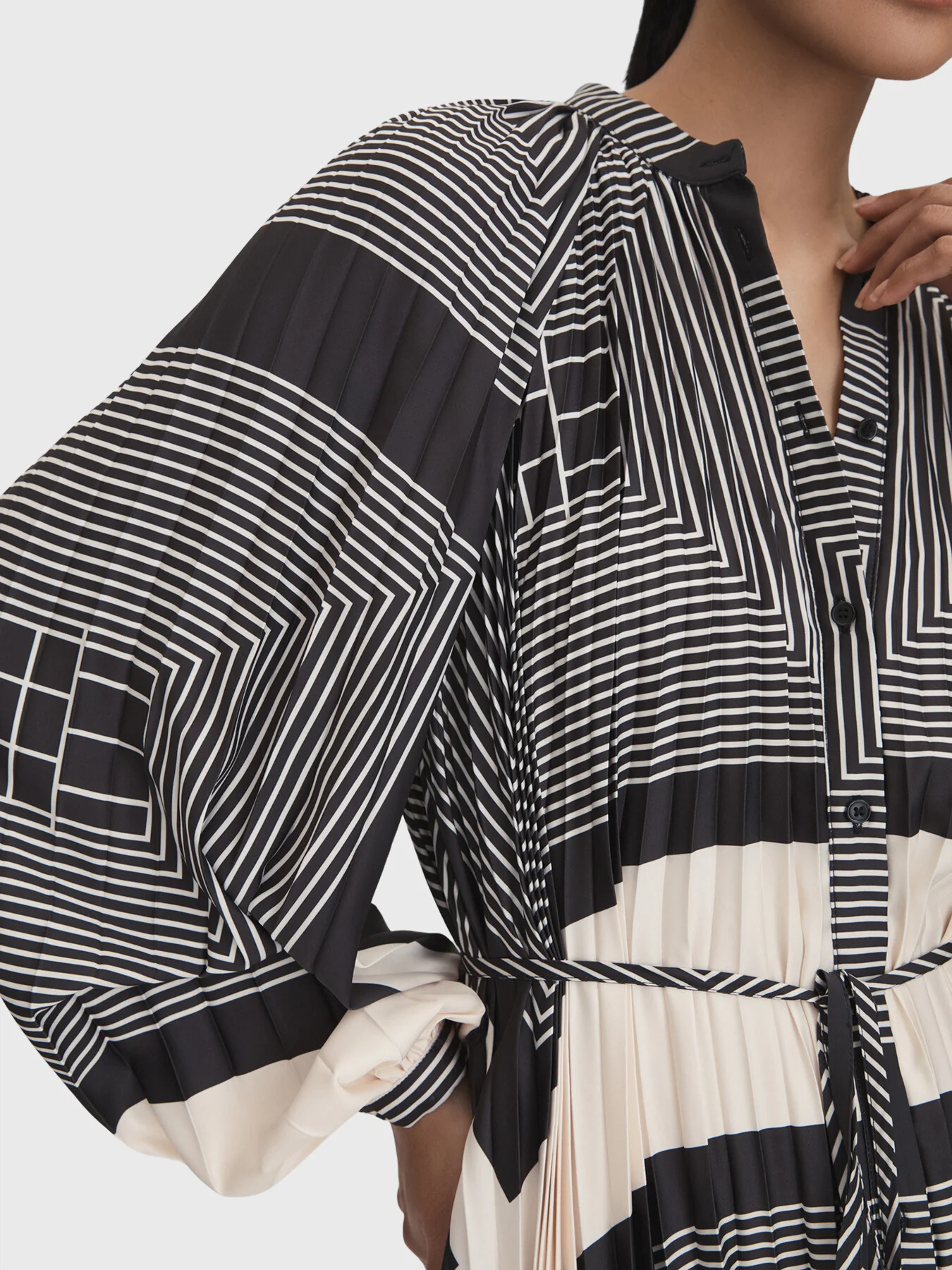 Bay Printed Pleated Mini Dress - Image 3