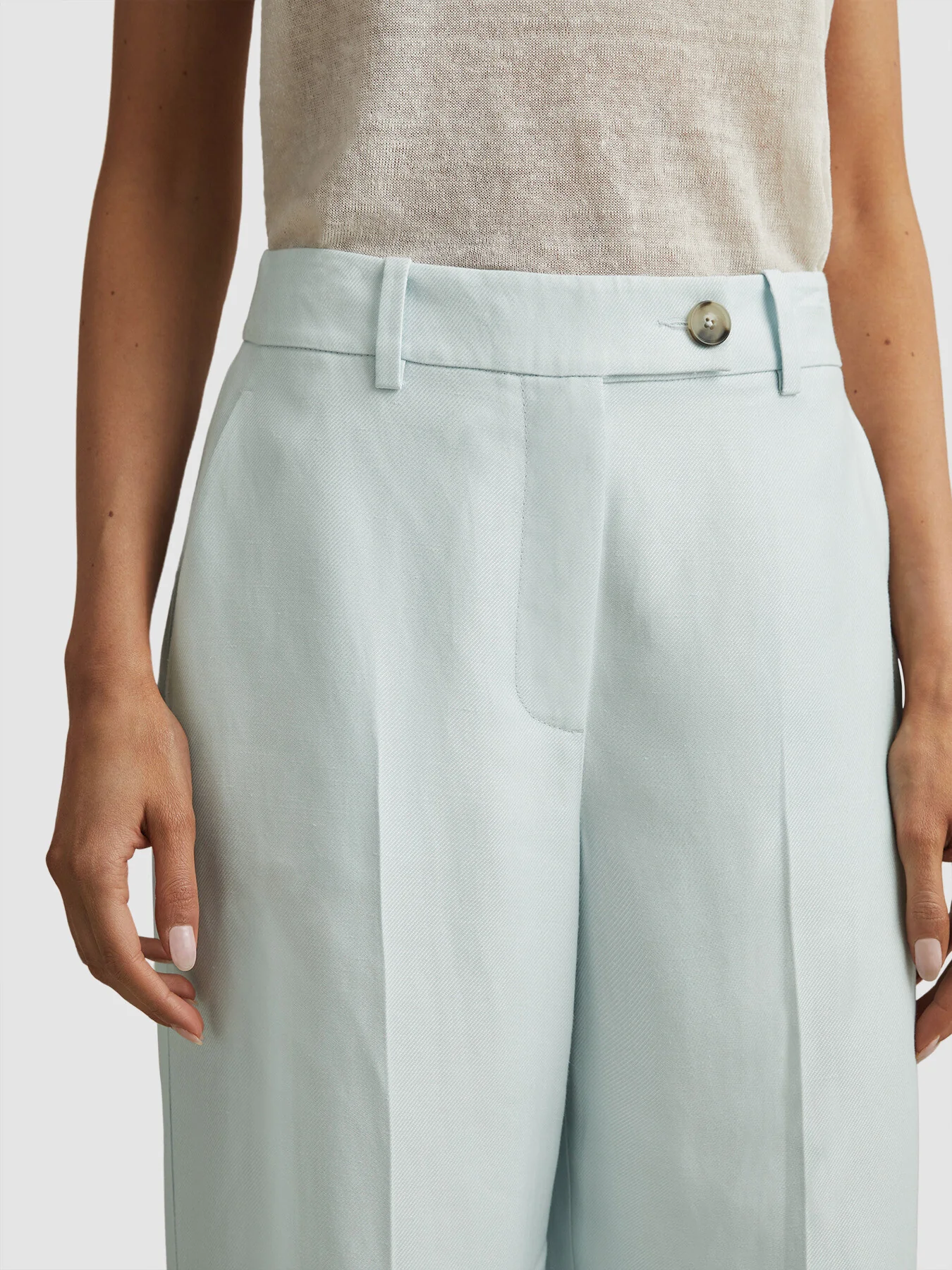 Lori Viscose-Linen Wide Leg Suit Trousers - Image 4