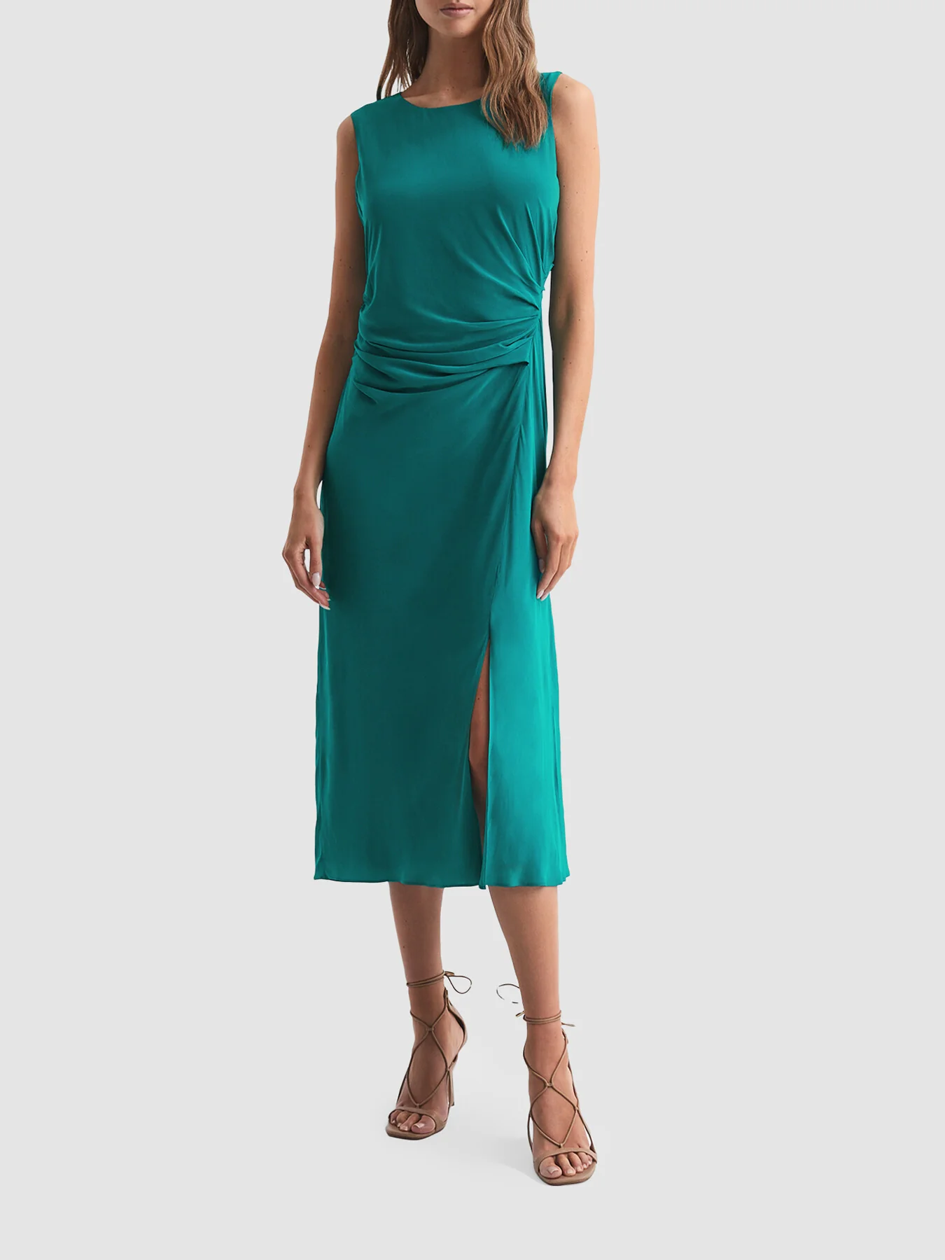 Lexi Bodycon Ruched Midi Dress - Image 4