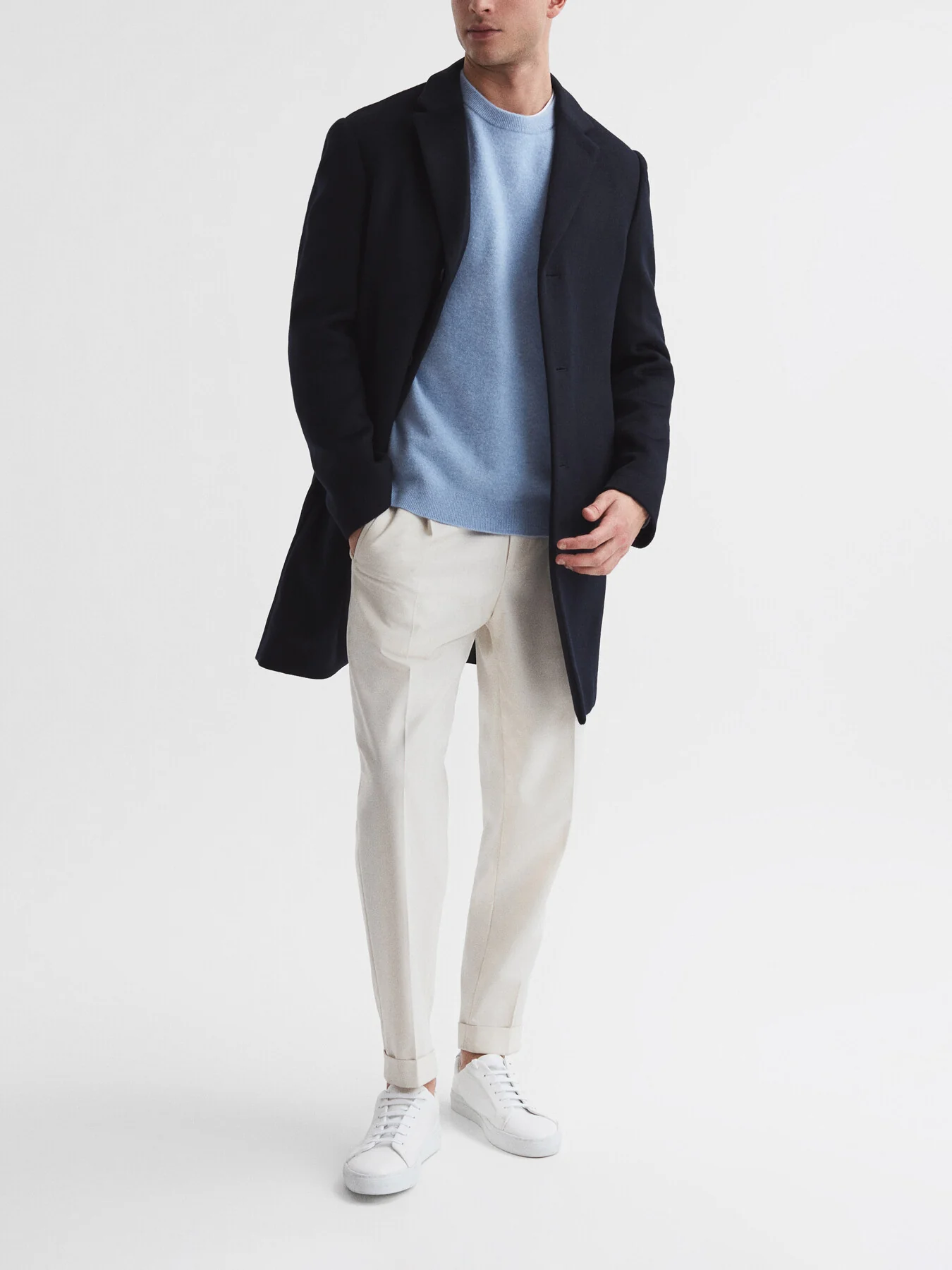Gable Single Breasted Wool Overcoat - Image 3