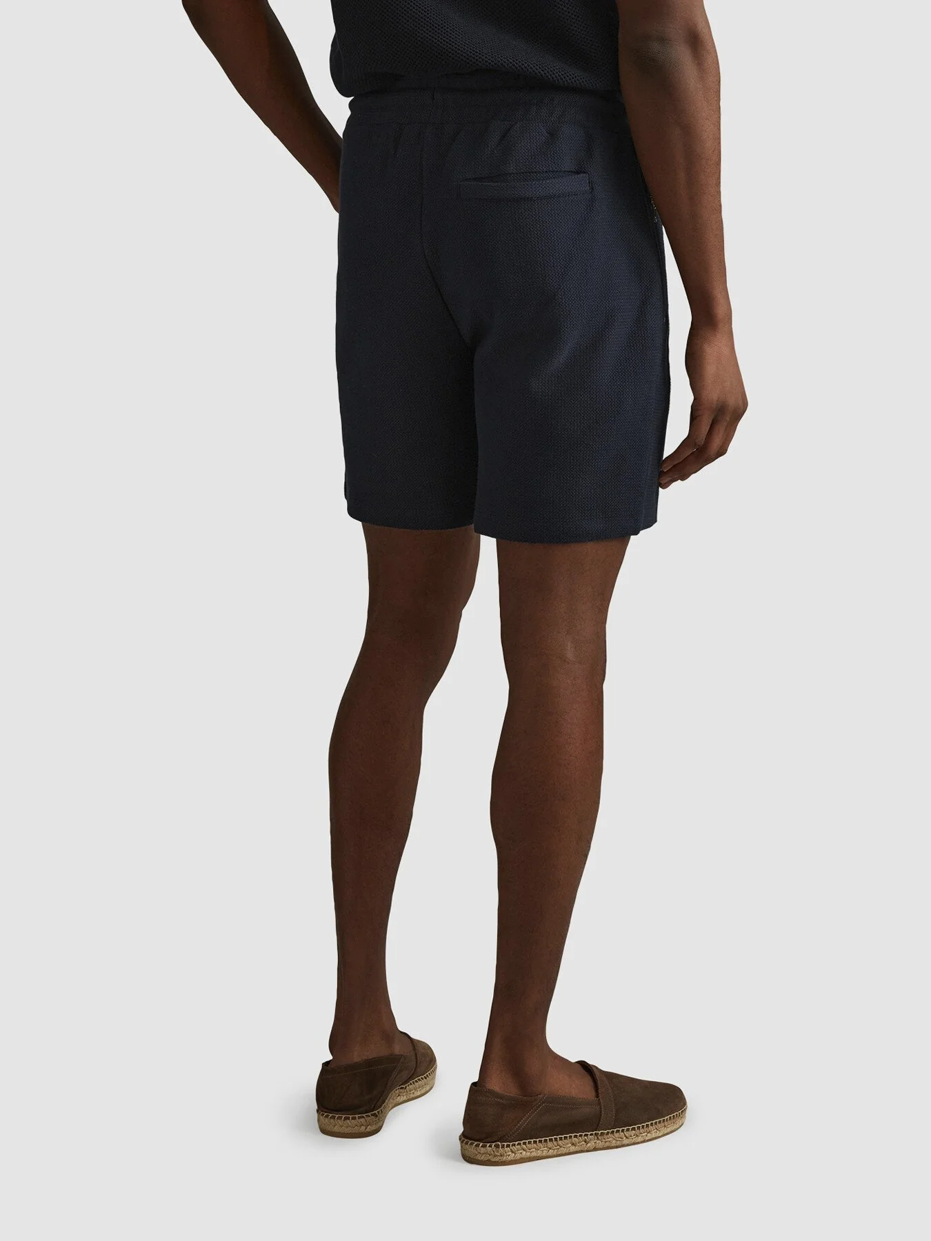 Hester Textured Cotton Drawstring Shorts - Image 2