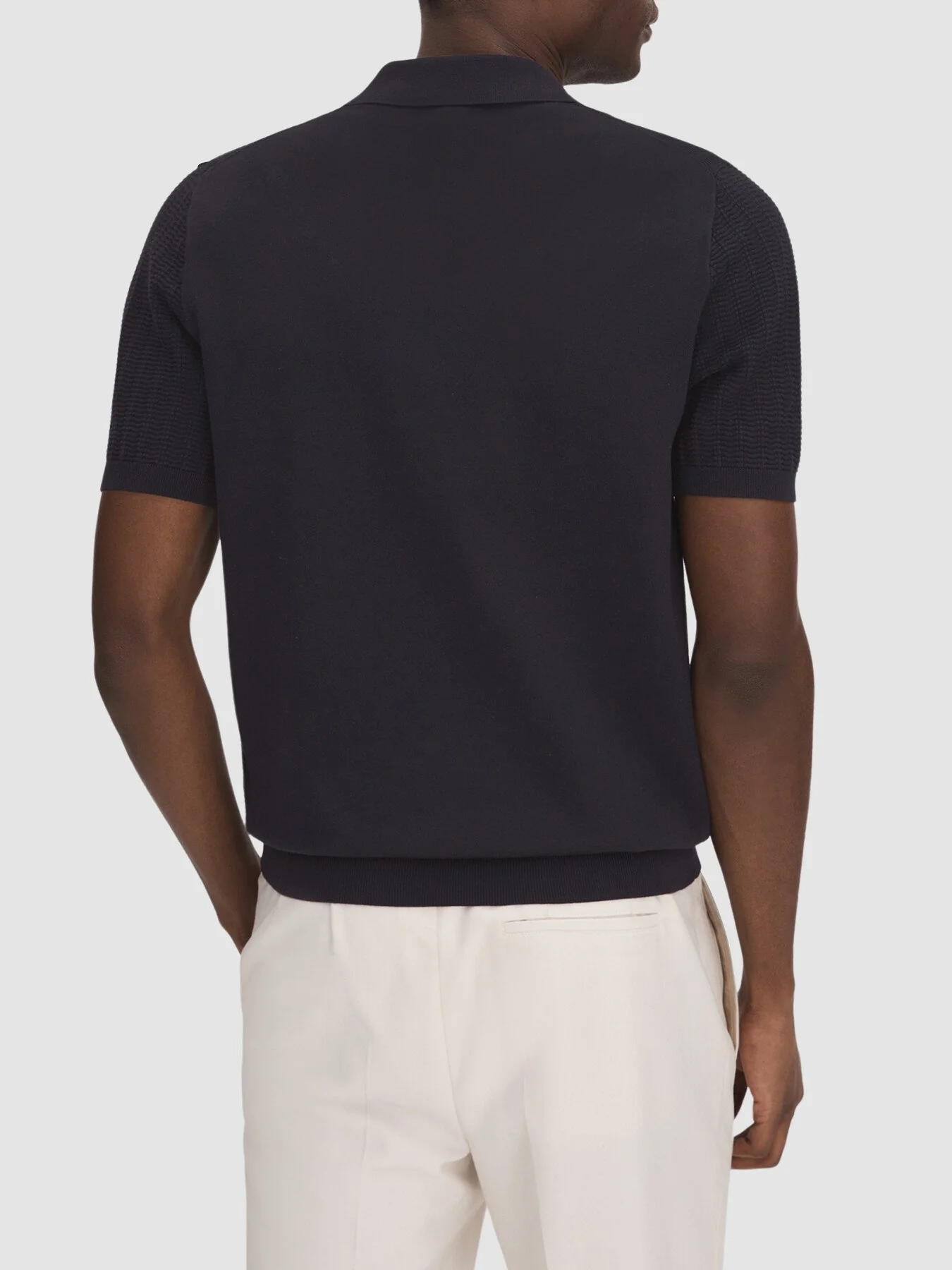 Pascoe Textured Modal Blend Polo Shirt - Image 2