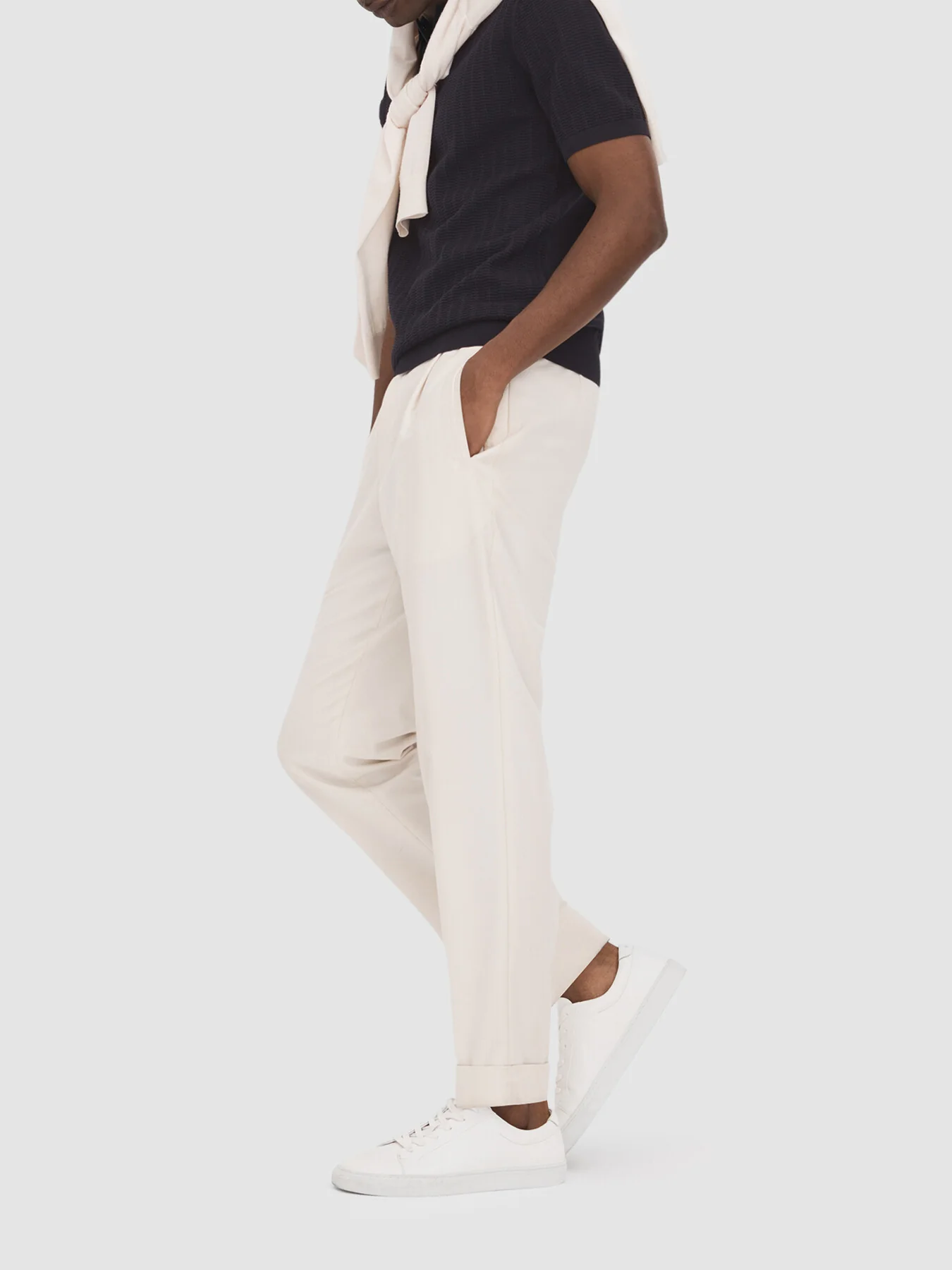 Pascoe Textured Modal Blend Polo Shirt - Image 4