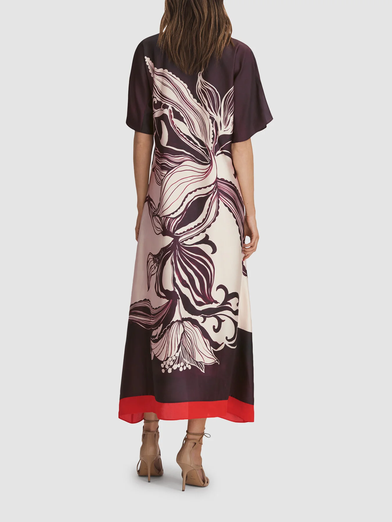 Hanna Printed Front Split Midi Dress - Image 3