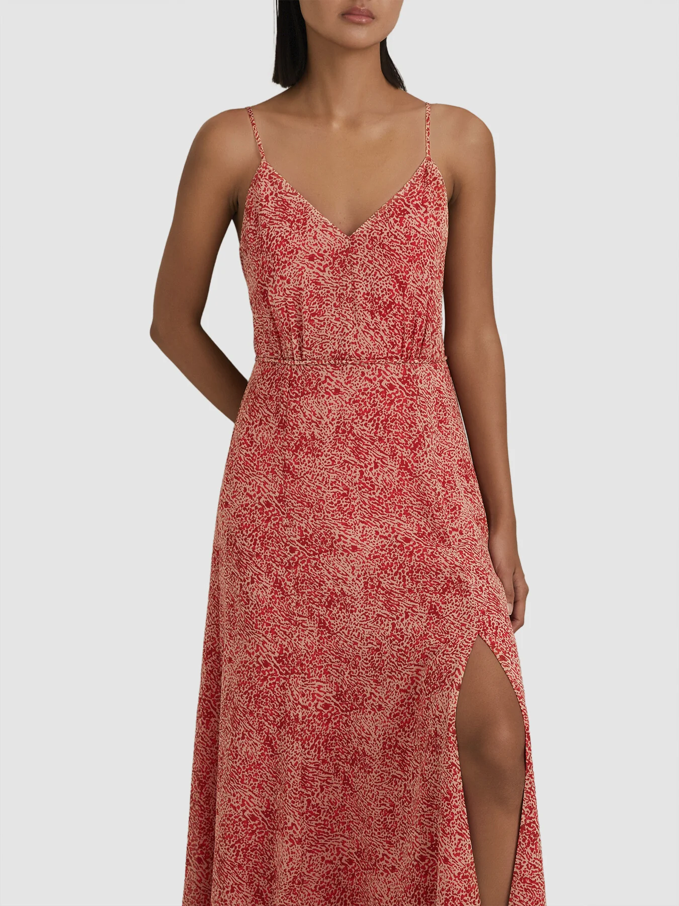 Olivia Printed Belted Midi Dress - Image 5