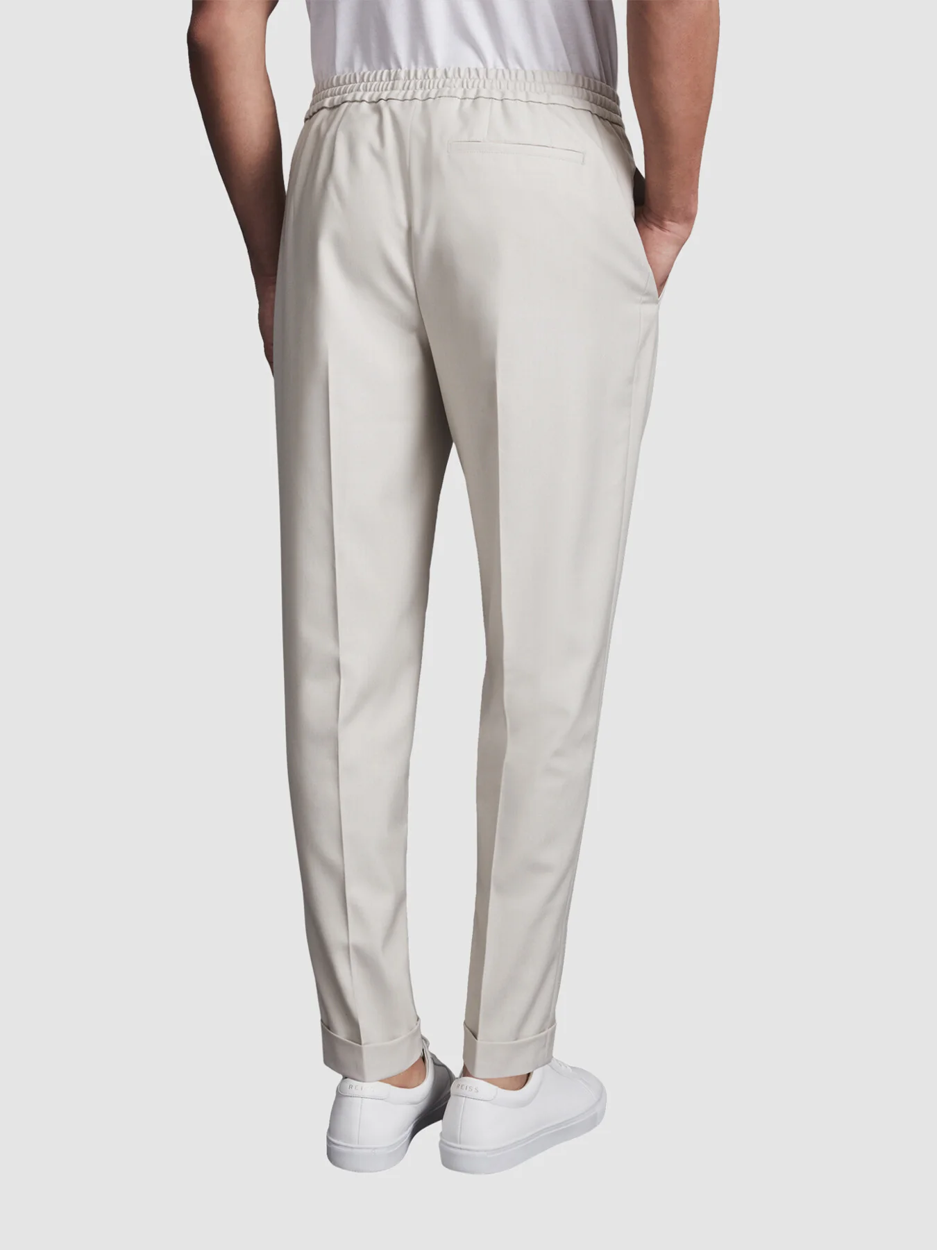 Brighton Relaxed Drawstring Trousers With Turn-Ups - Image 2