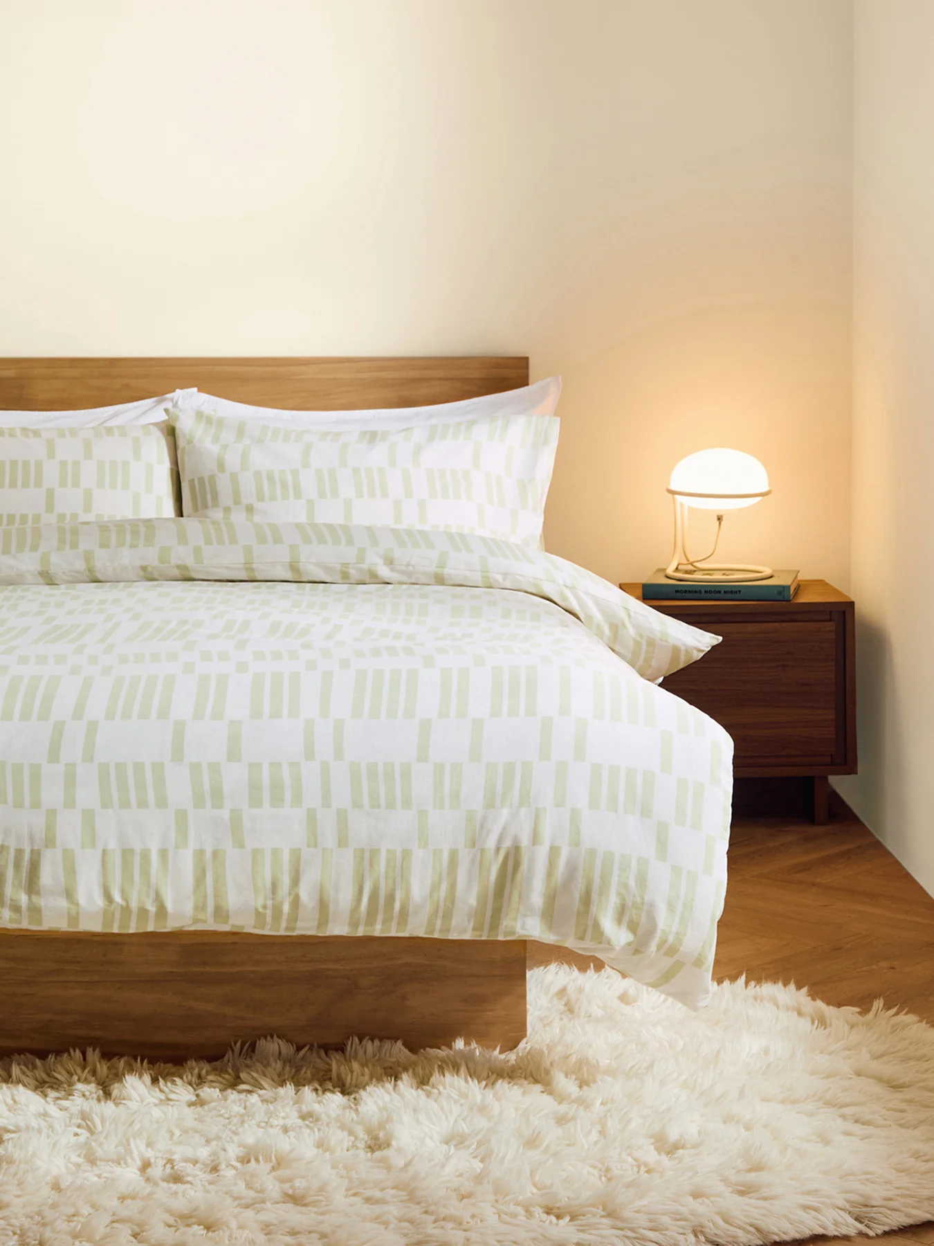 Avery Geo Duvet Set Green