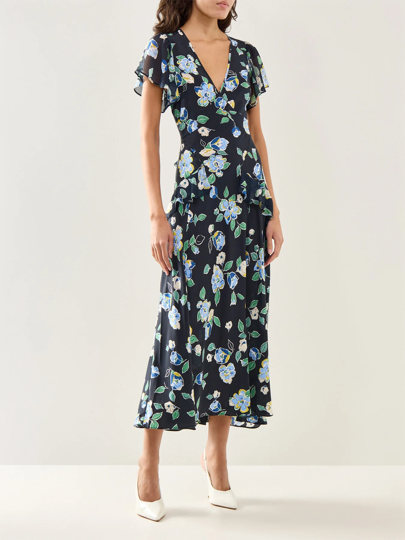 Evie Dress Kimmie Floral Navy - Image 2