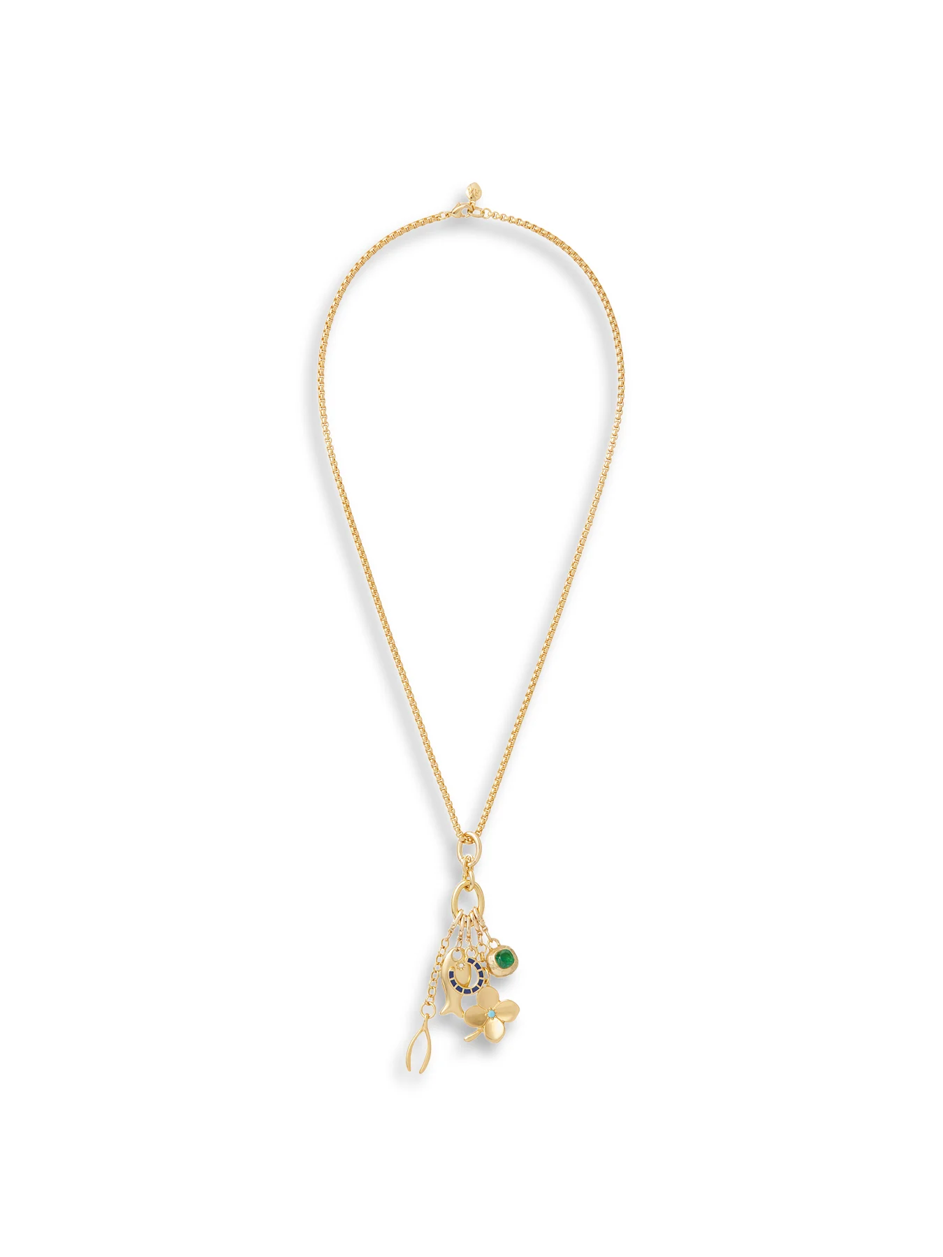 Buona Fortuna Charm Pendant Necklace Gold