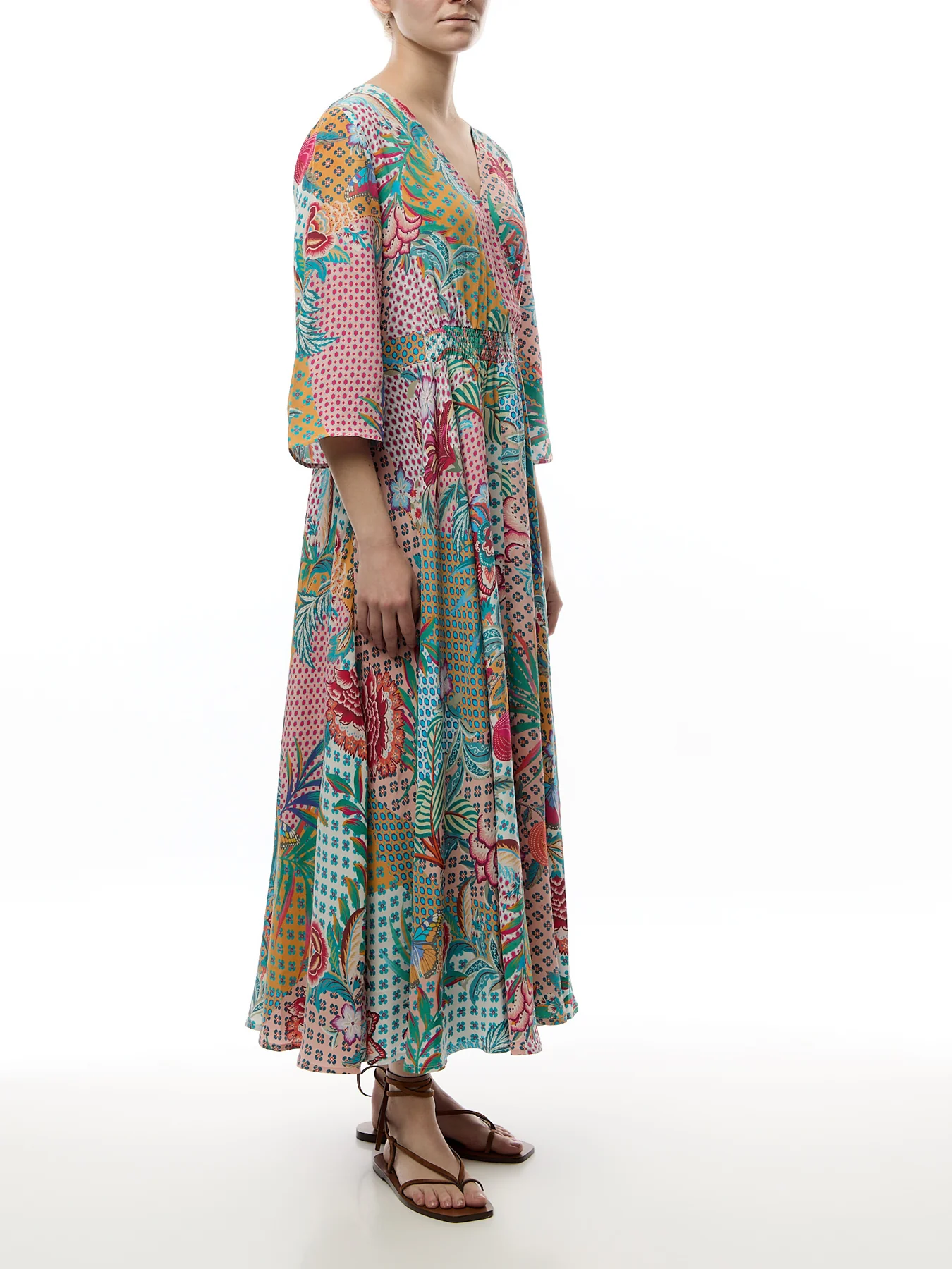 Botanical Patchwork Dress - Image 4