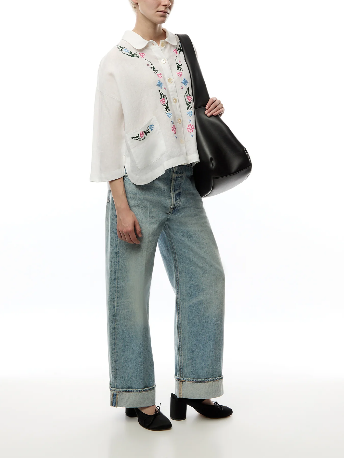 Cross Stitch Allover Embroidery Shirt - Image 2