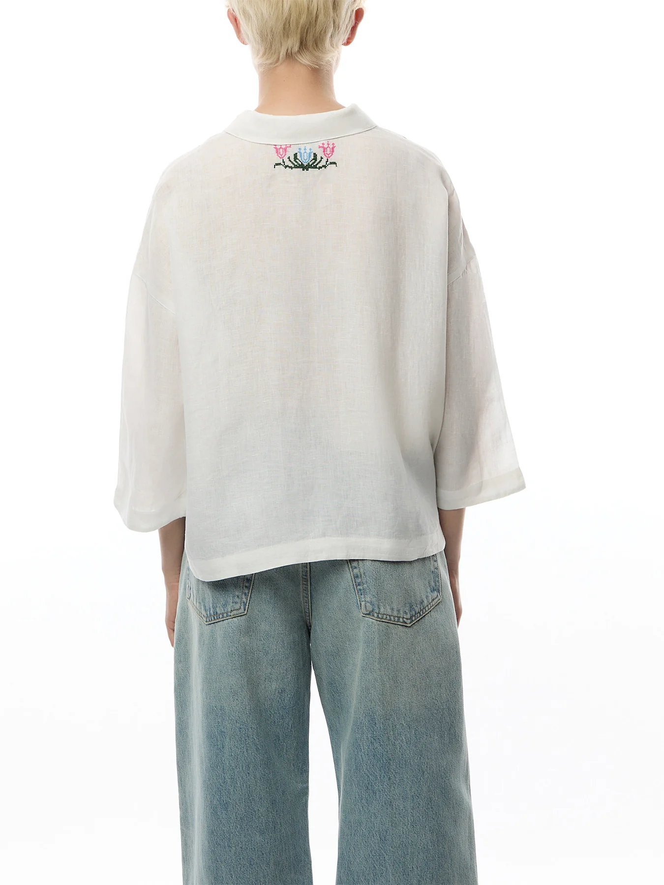 Cross Stitch Allover Embroidery Shirt - Image 5