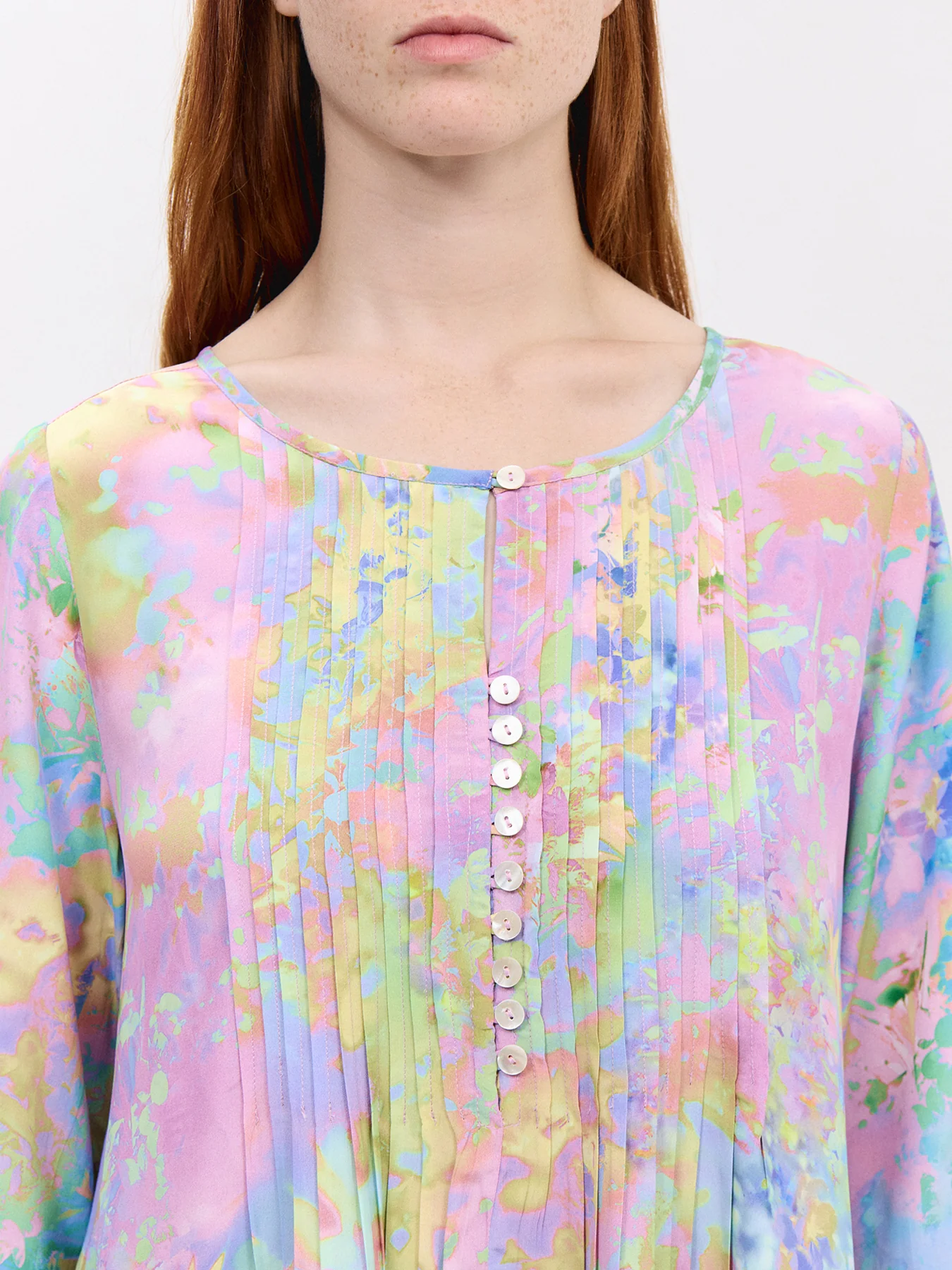 Flowering Paradise Pleated Dress - Image 3